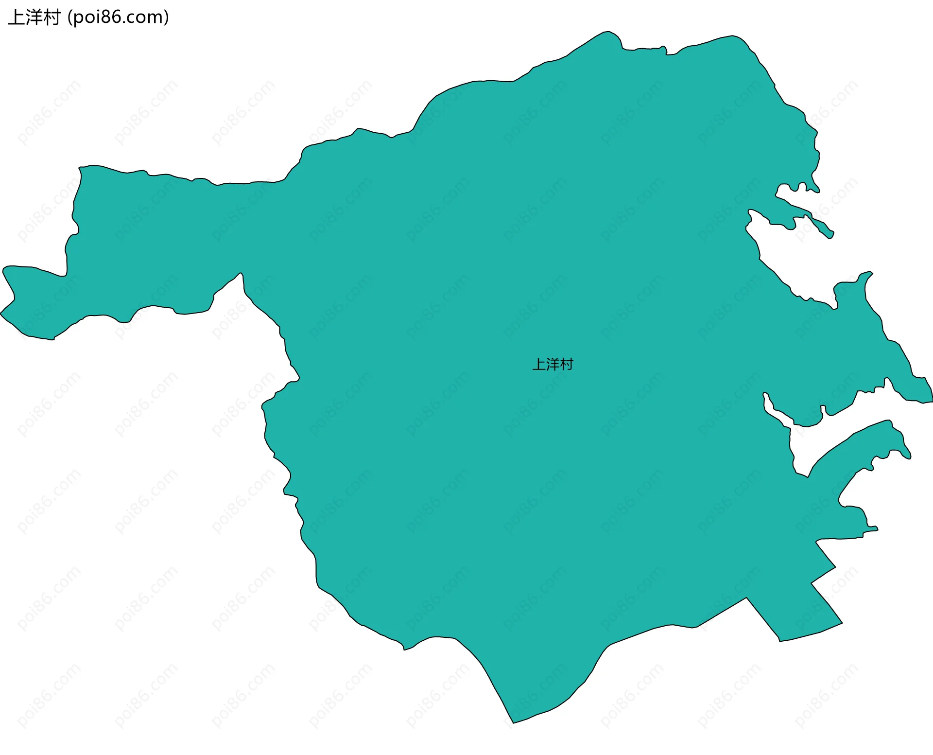 上洋村边界地图