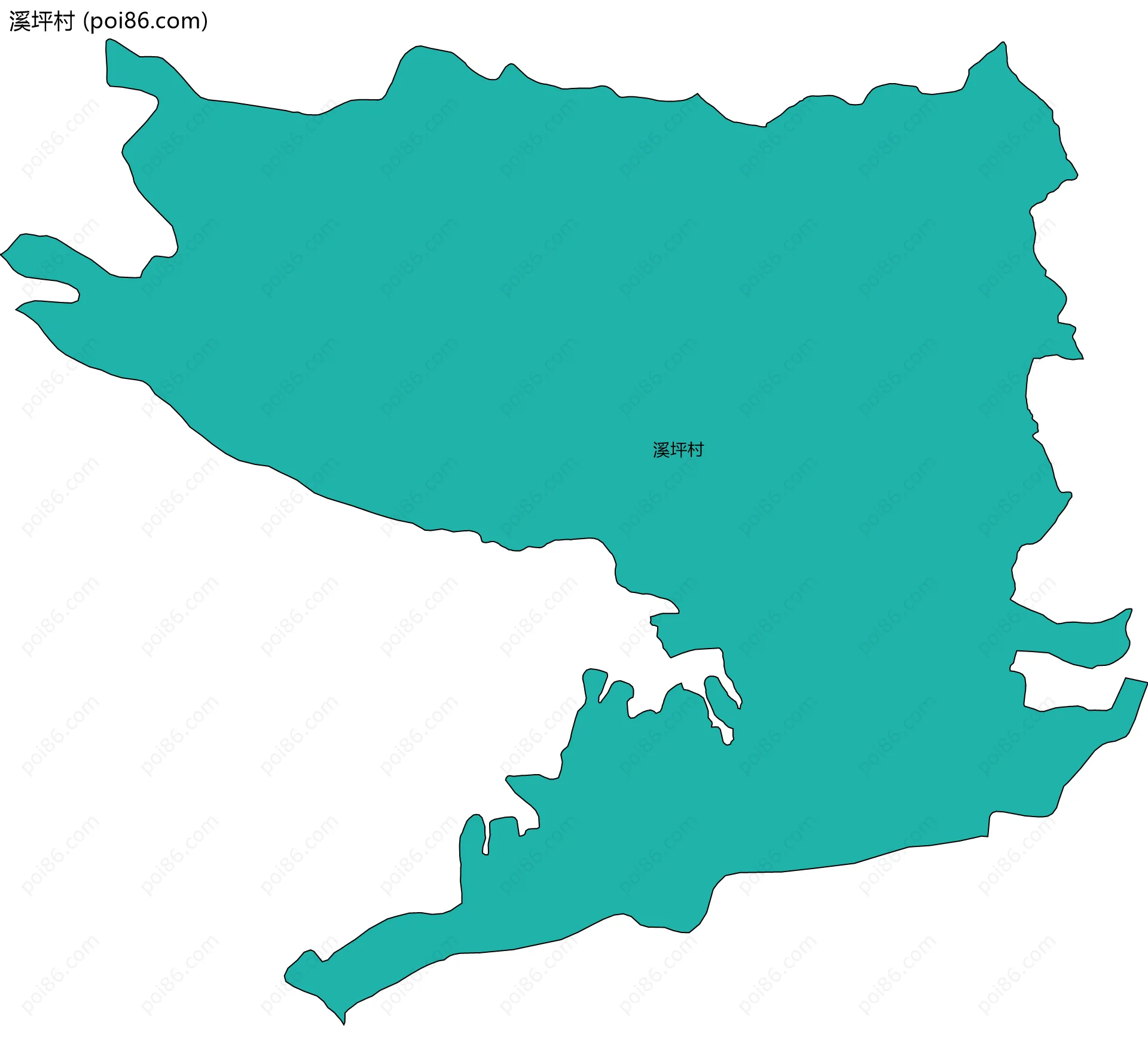 溪坪村边界地图