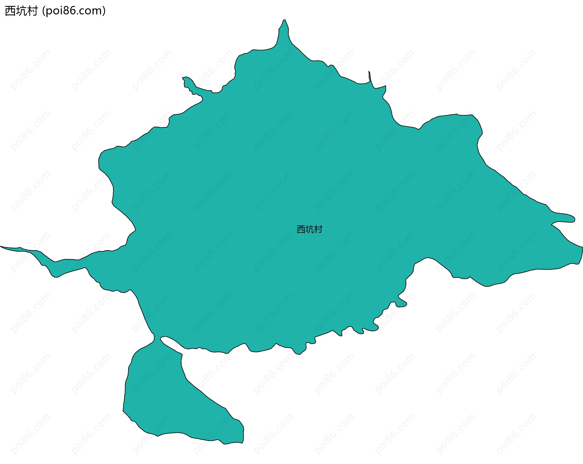 西坑村边界地图