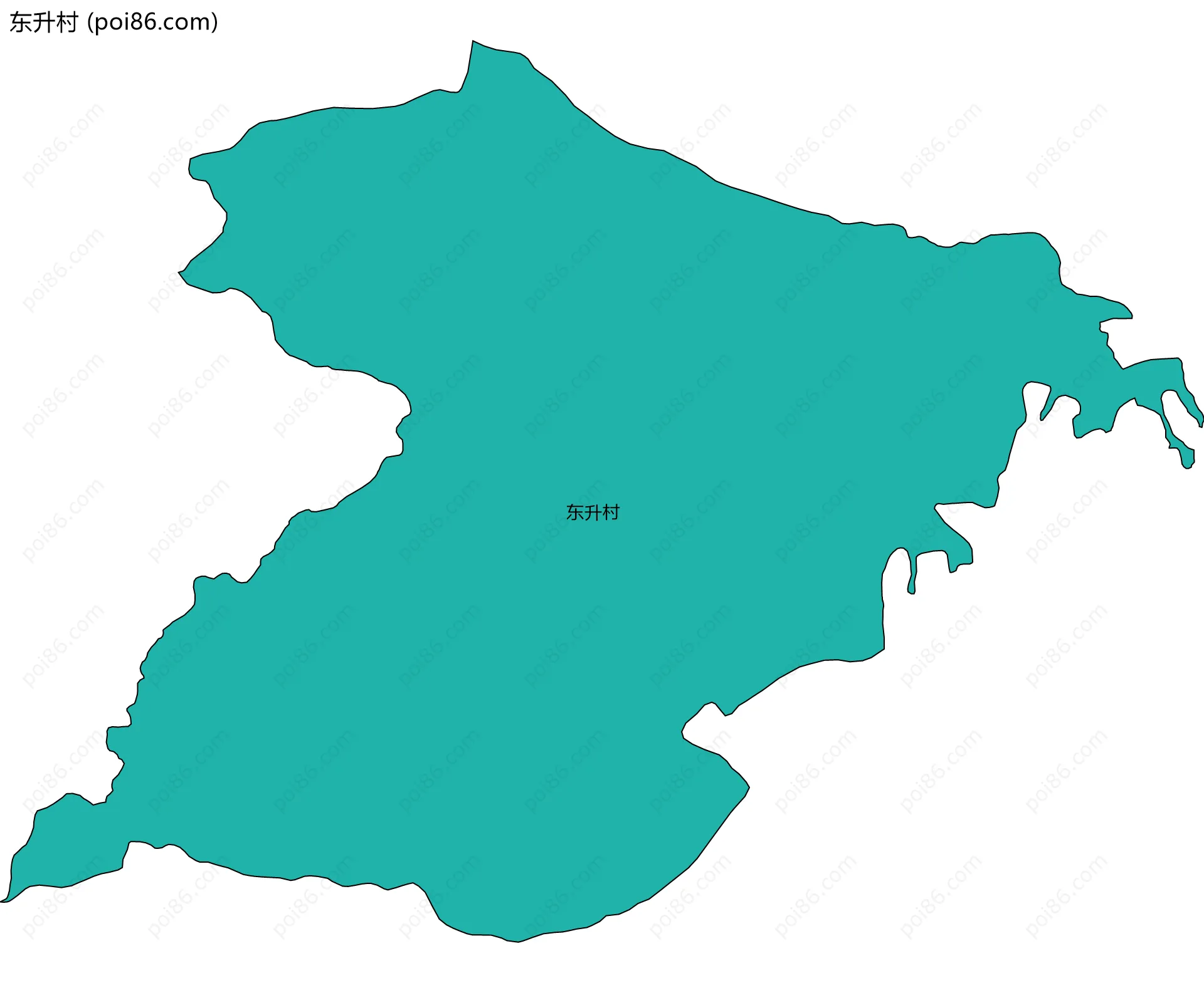 东升村边界地图