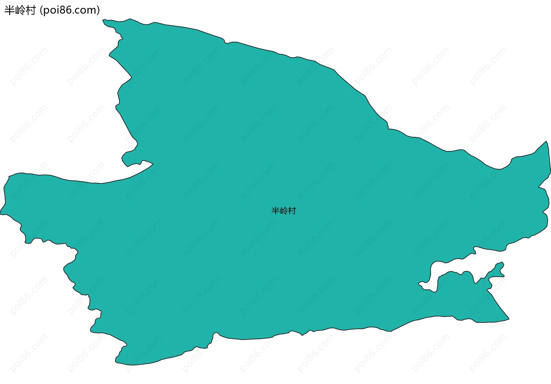 半岭村边界地图