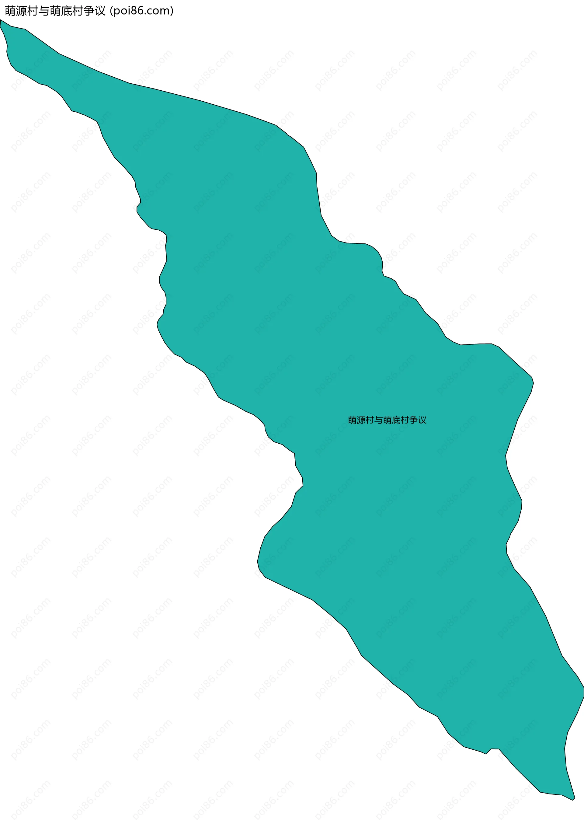 萌源村与萌底村争议边界地图