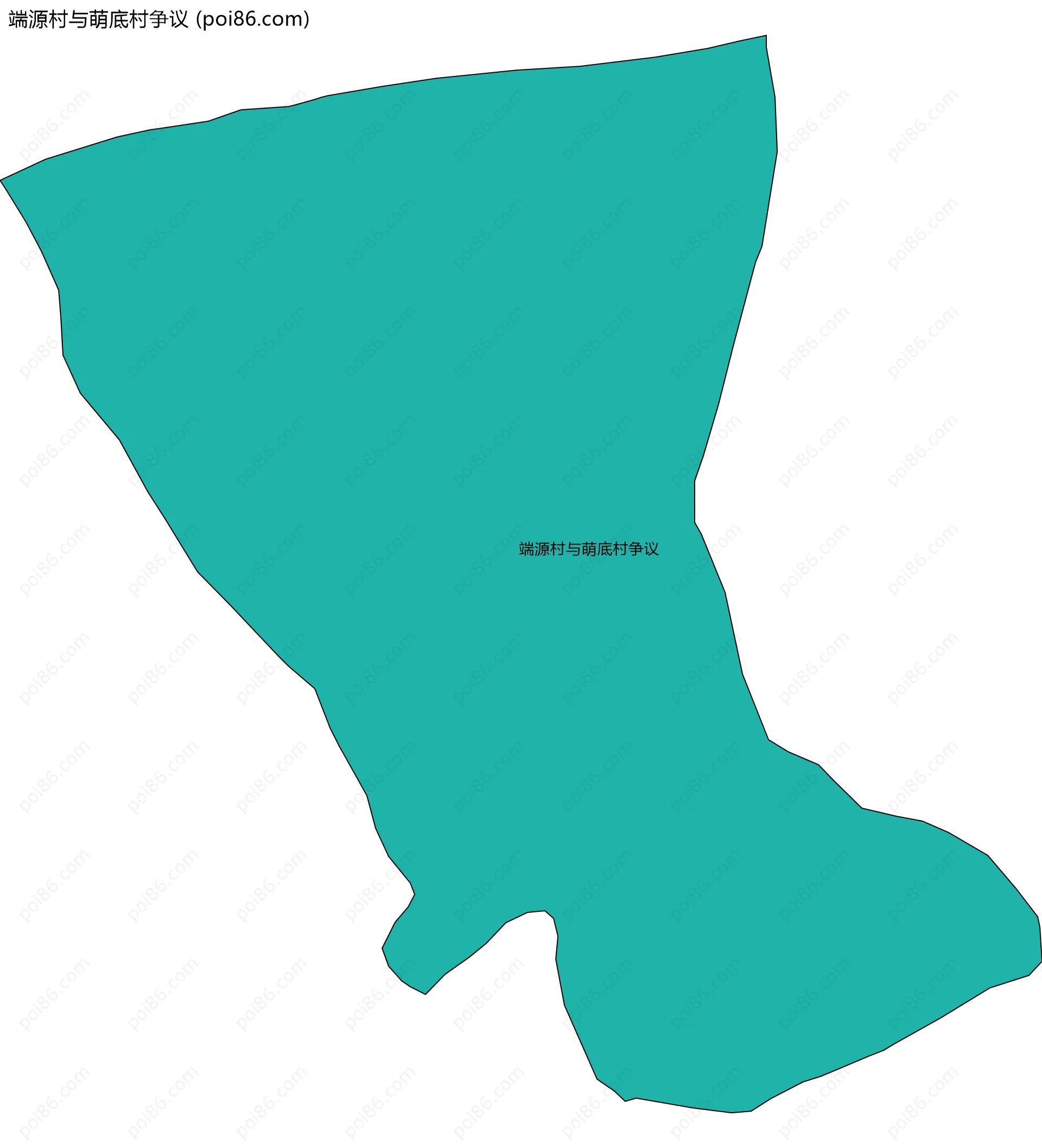 端源村与萌底村争议边界地图