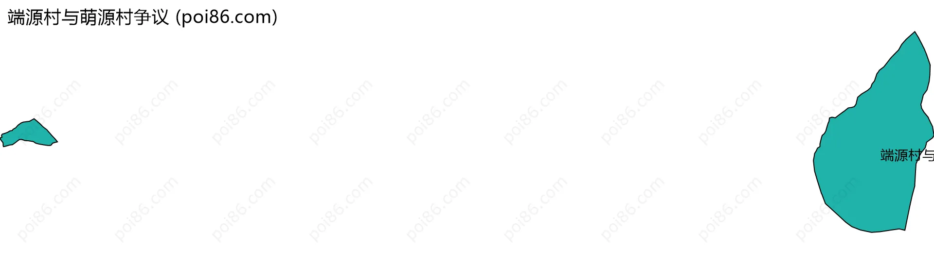 端源村与萌源村争议边界地图