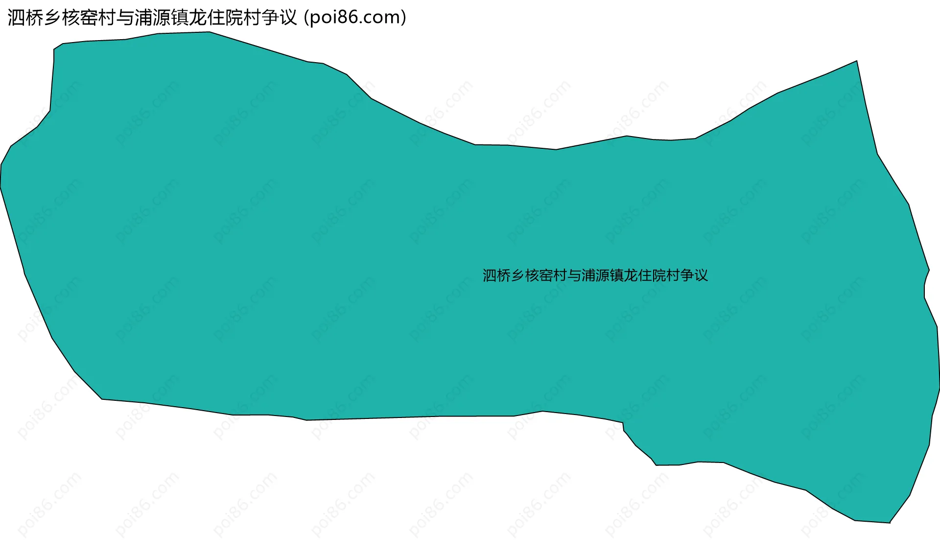 泗桥乡核窑村与浦源镇龙住院村争议边界地图