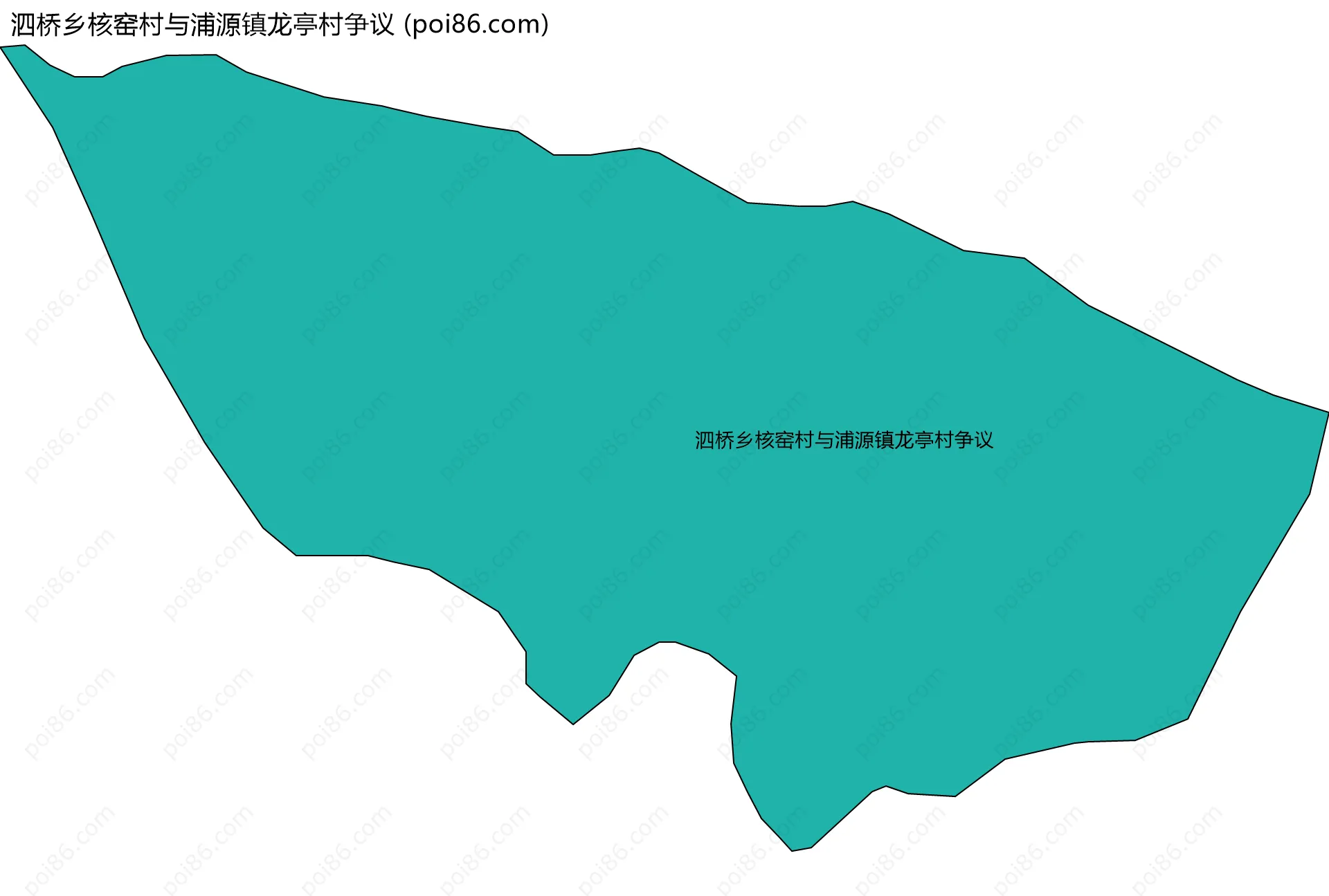 泗桥乡核窑村与浦源镇龙亭村争议边界地图