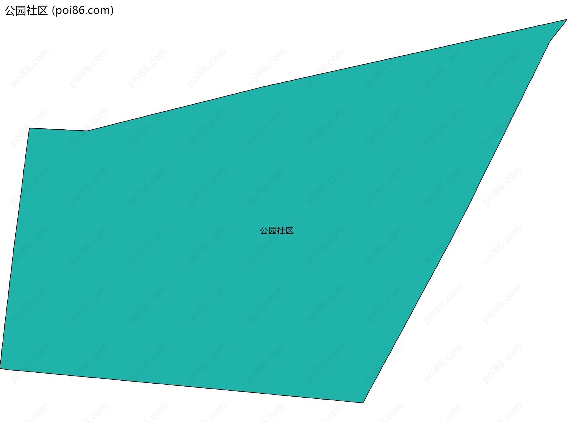 公园社区边界地图