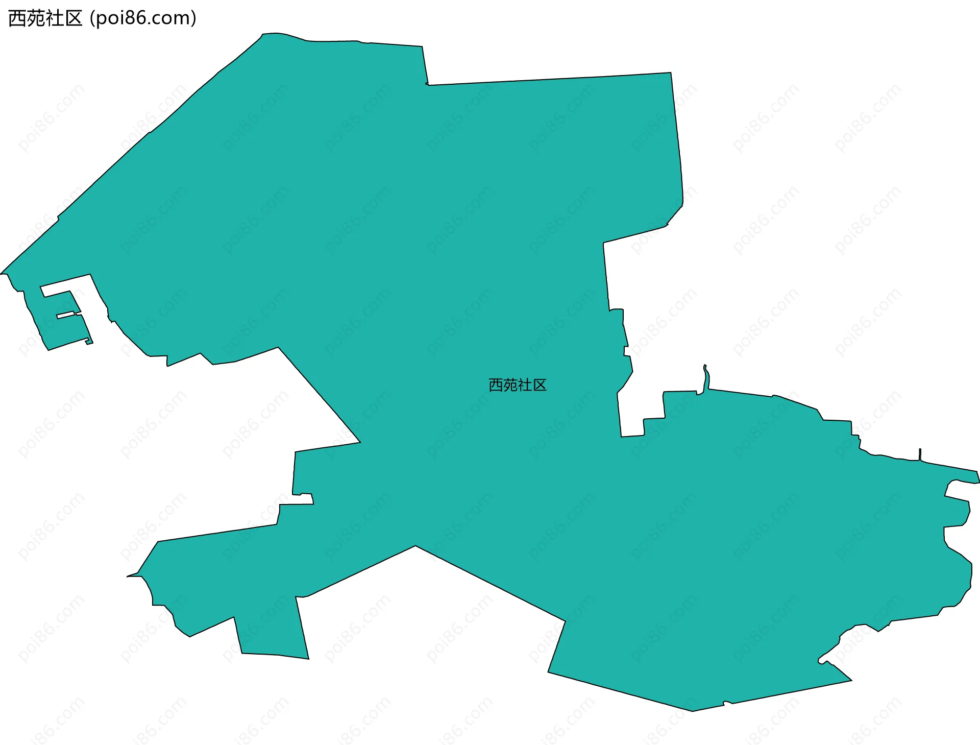 西苑社区边界地图