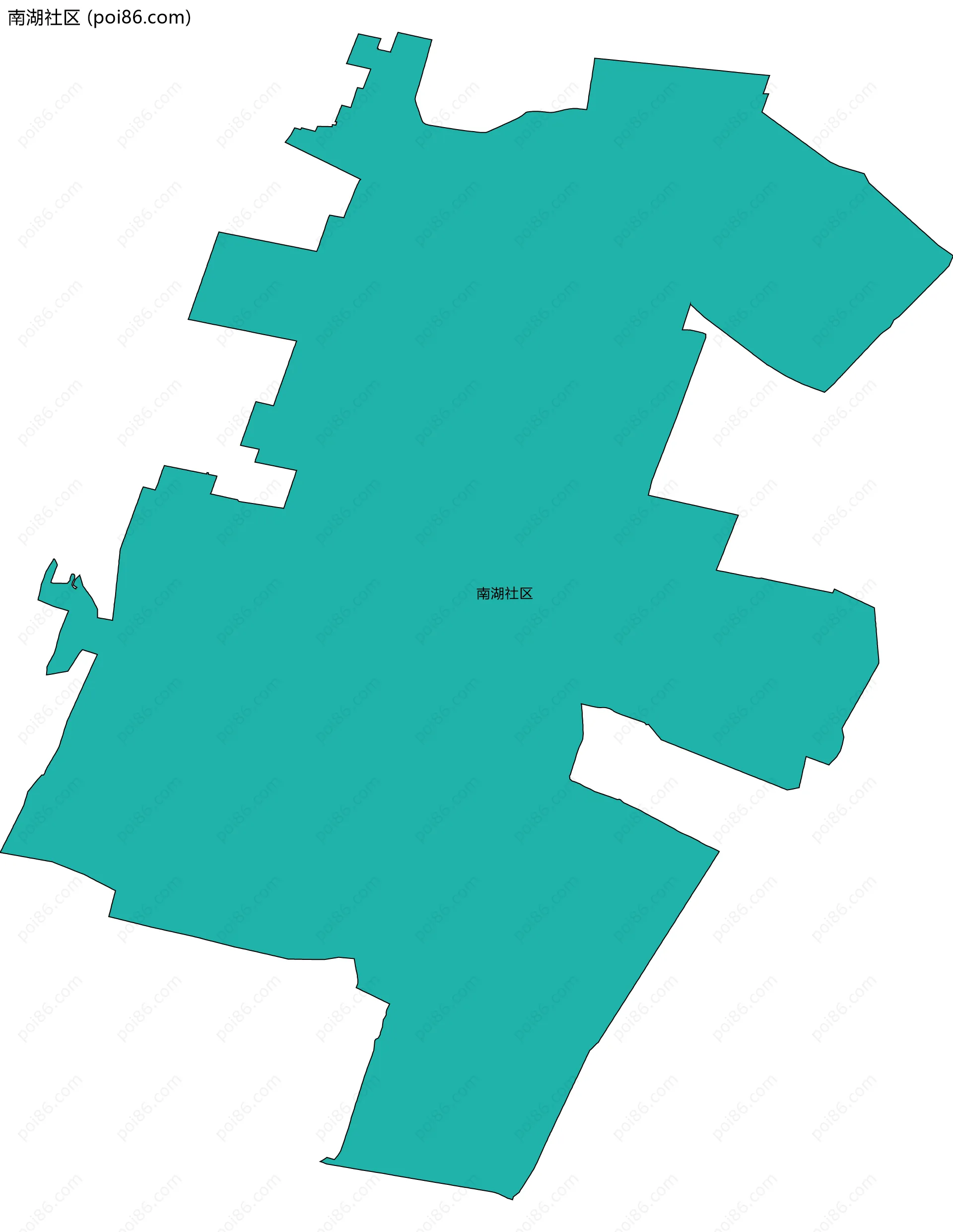 南湖社区边界地图