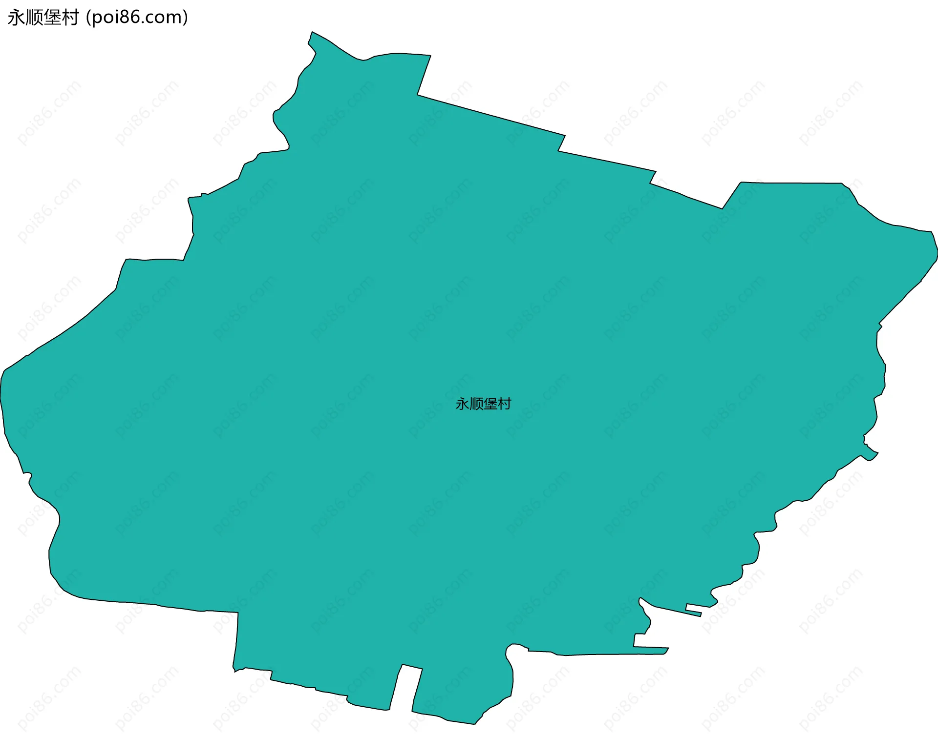 永顺堡村边界地图