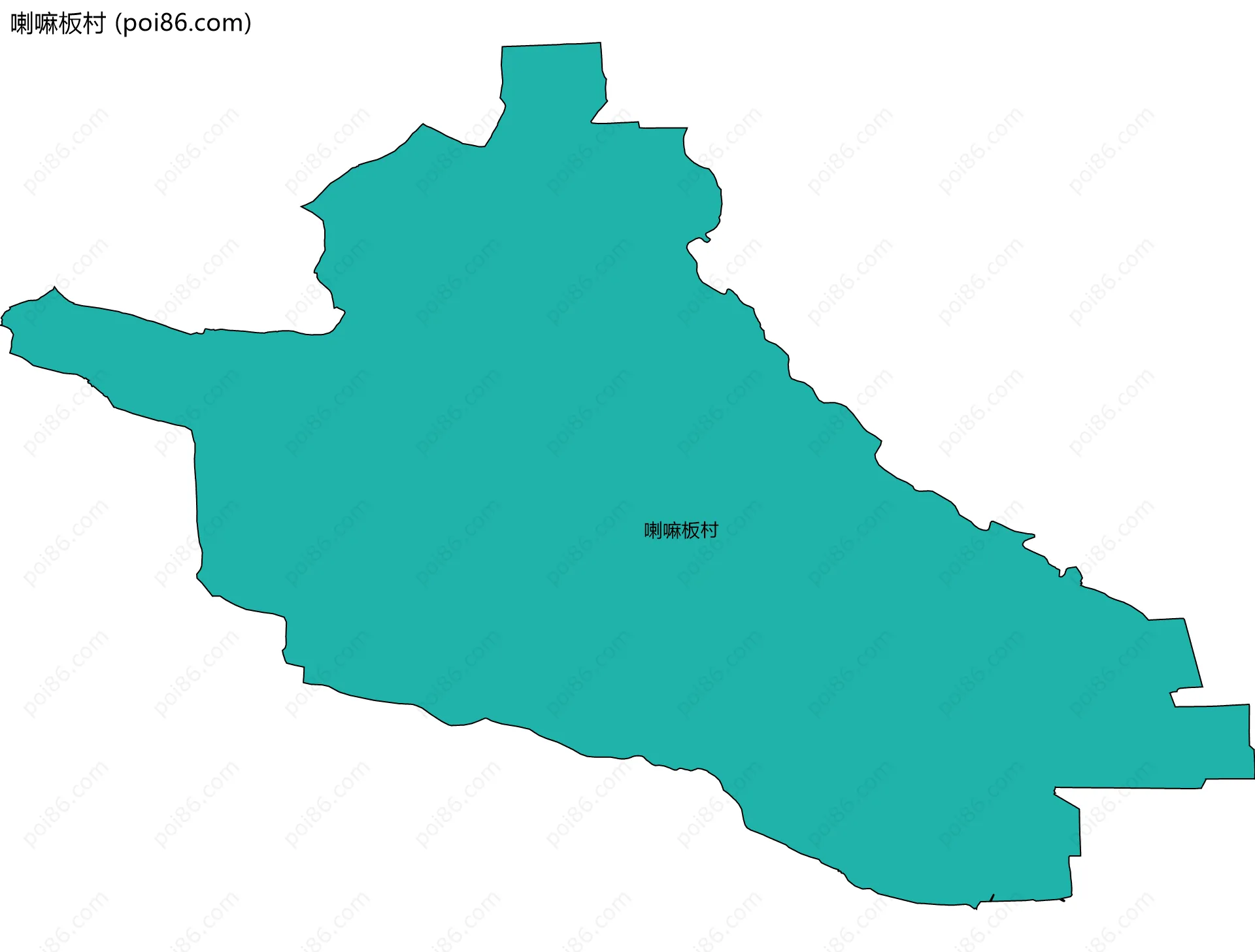 喇嘛板村边界地图
