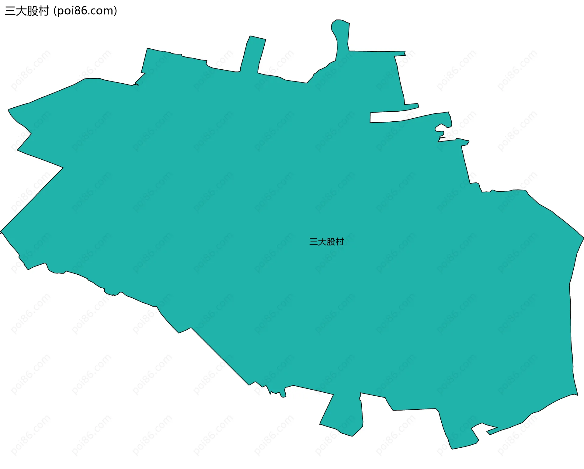三大股村边界地图