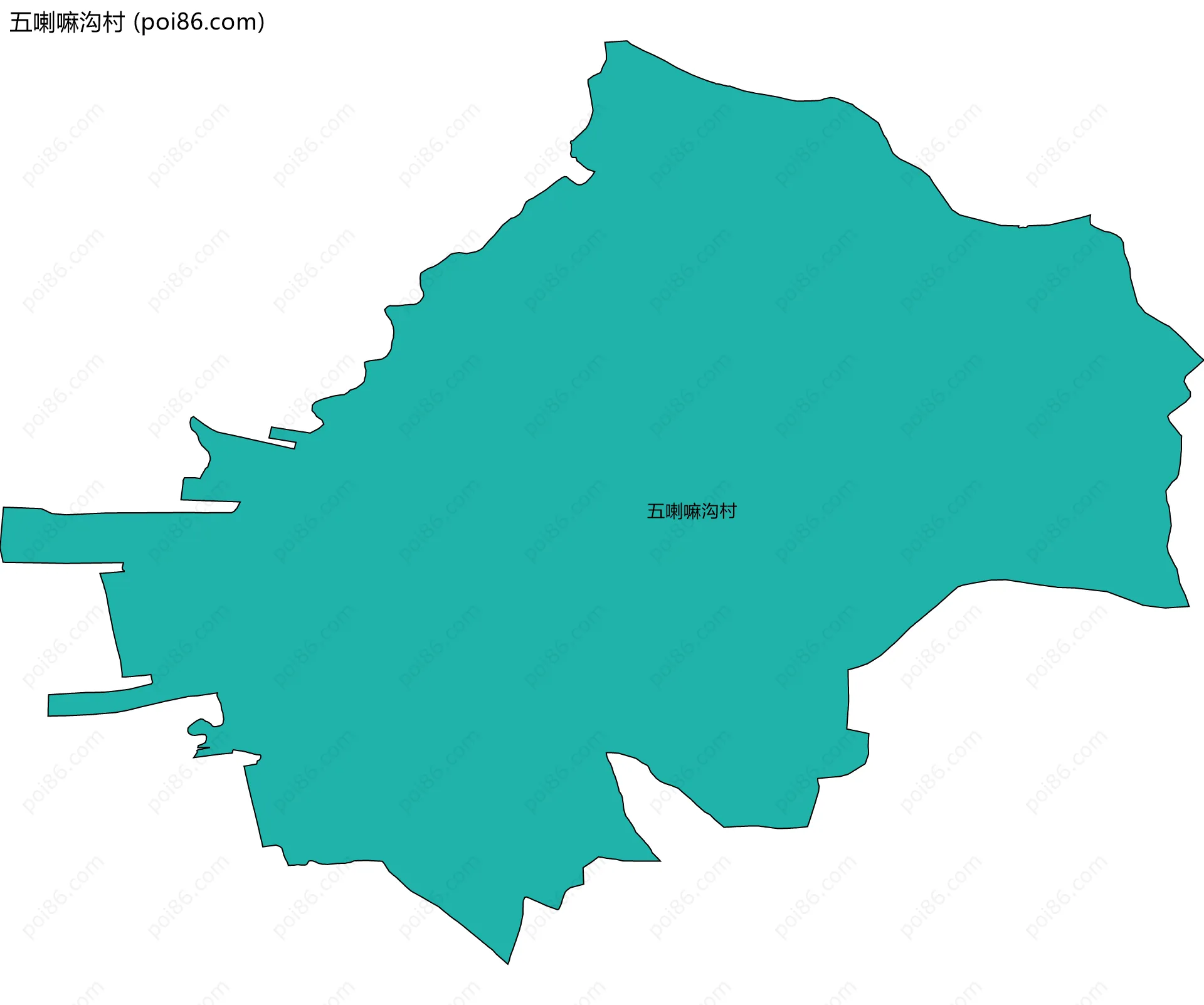 五喇嘛沟村边界地图
