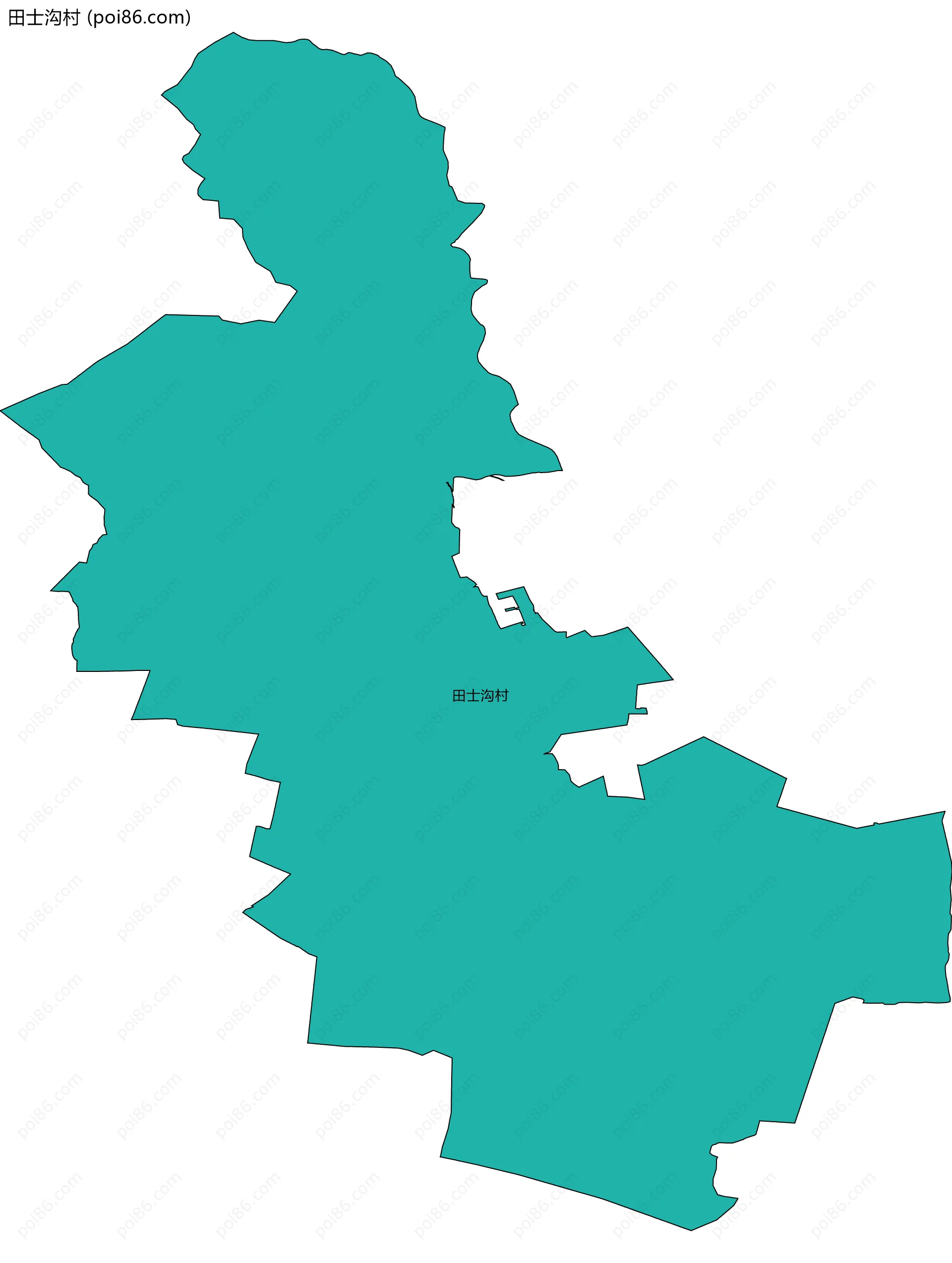 田士沟村边界地图