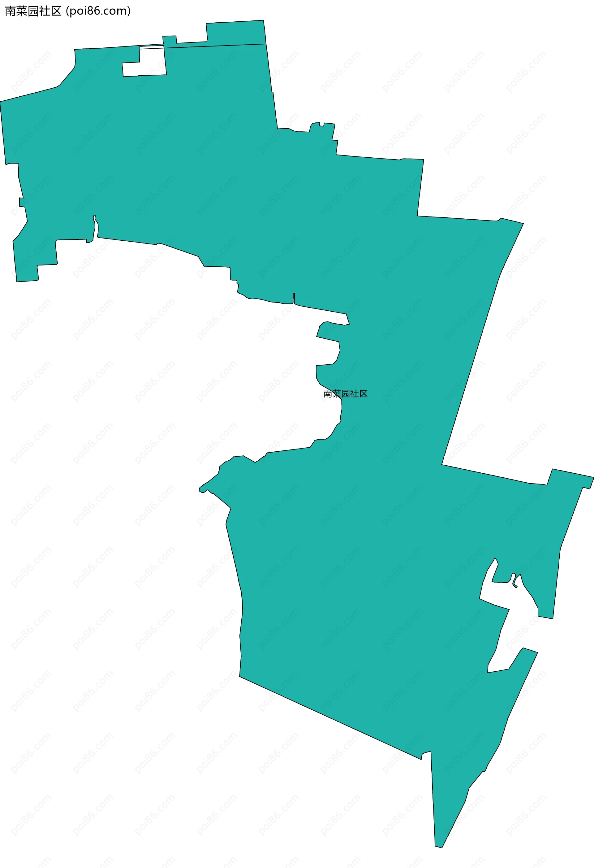 南菜园社区边界地图