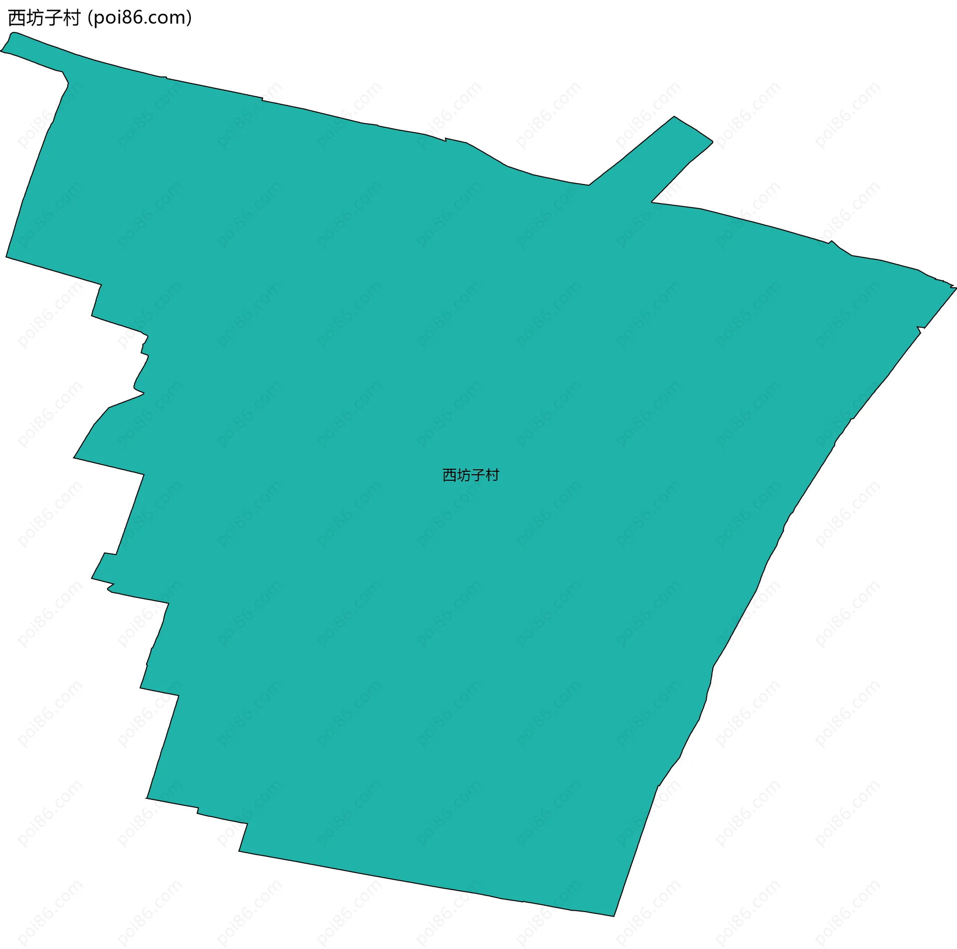 西坊子村边界地图