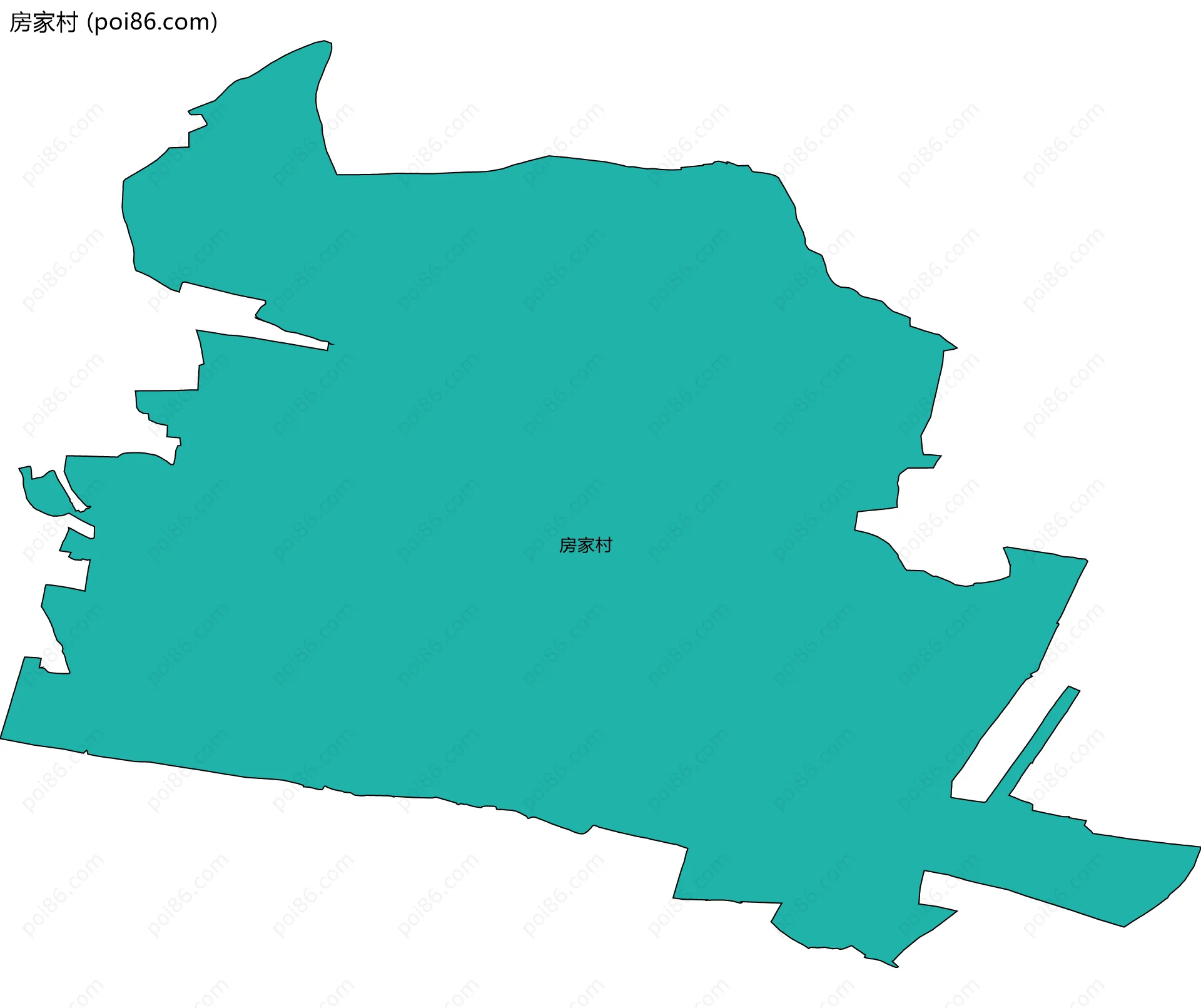 房家村边界地图