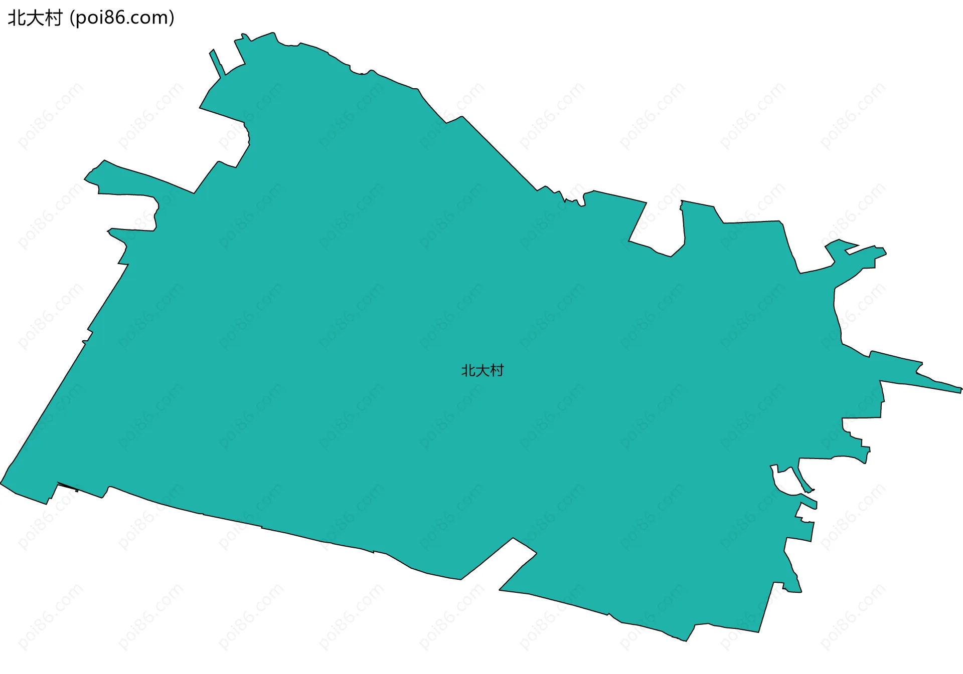 北大村边界地图