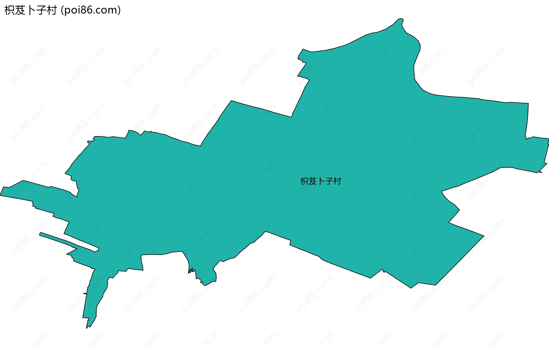 枳芨卜子村边界地图
