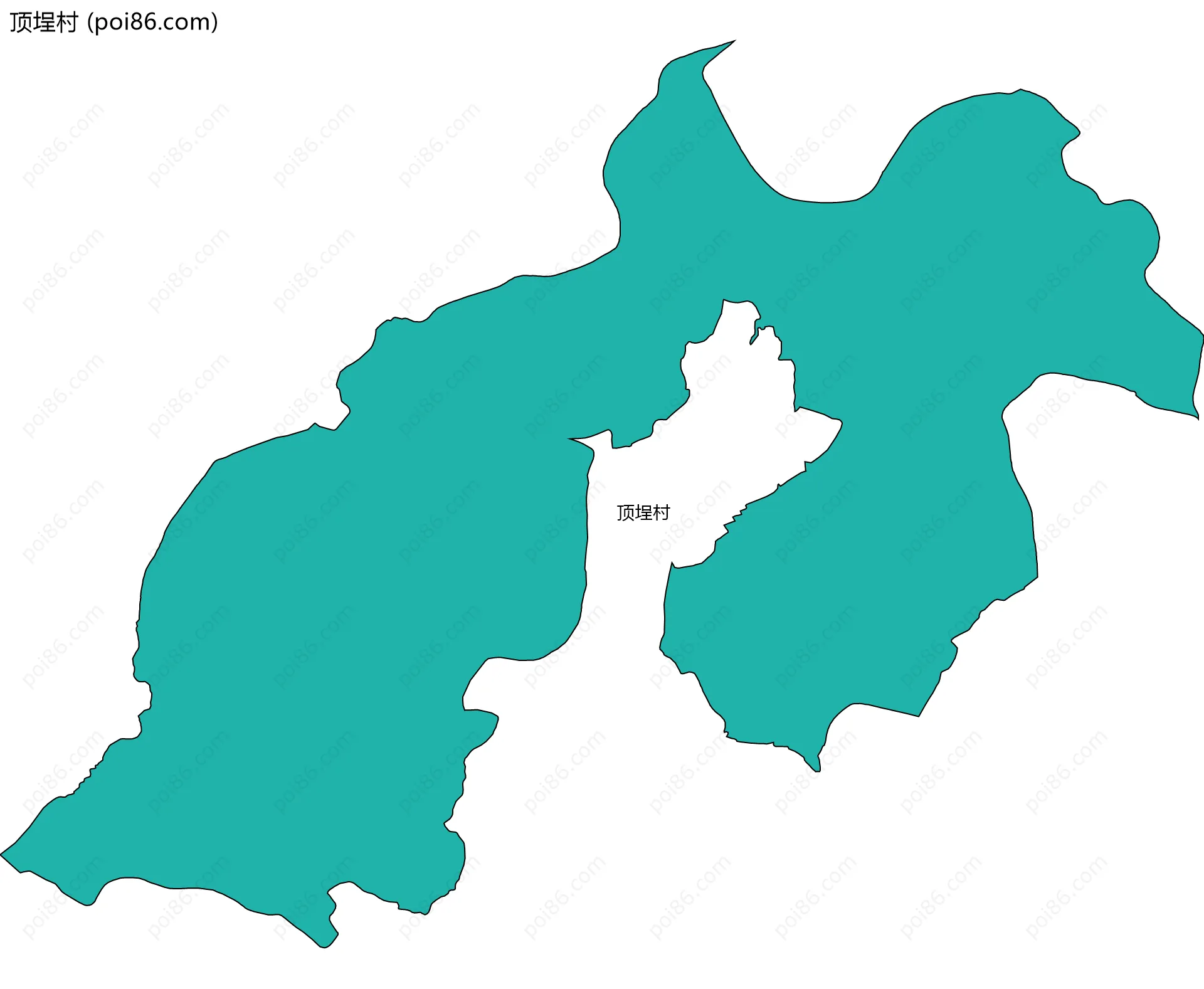 顶埕村边界地图