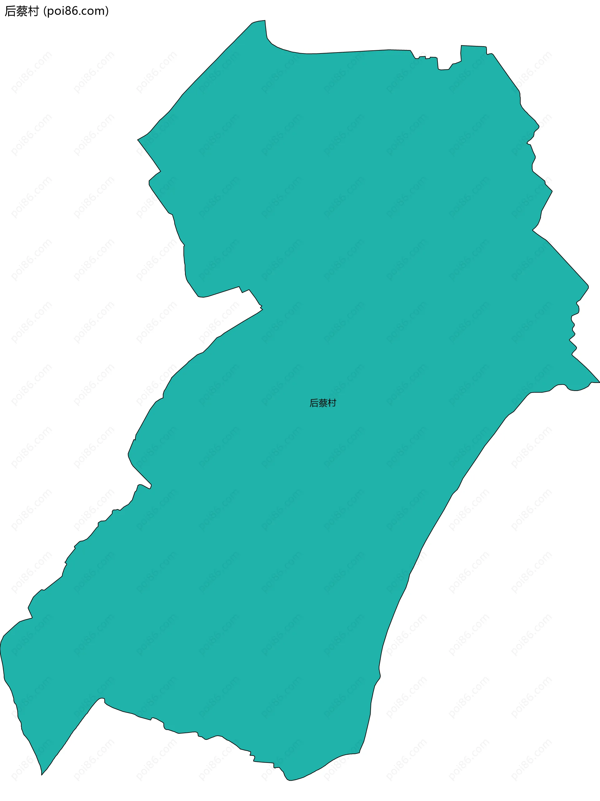 后蔡村边界地图