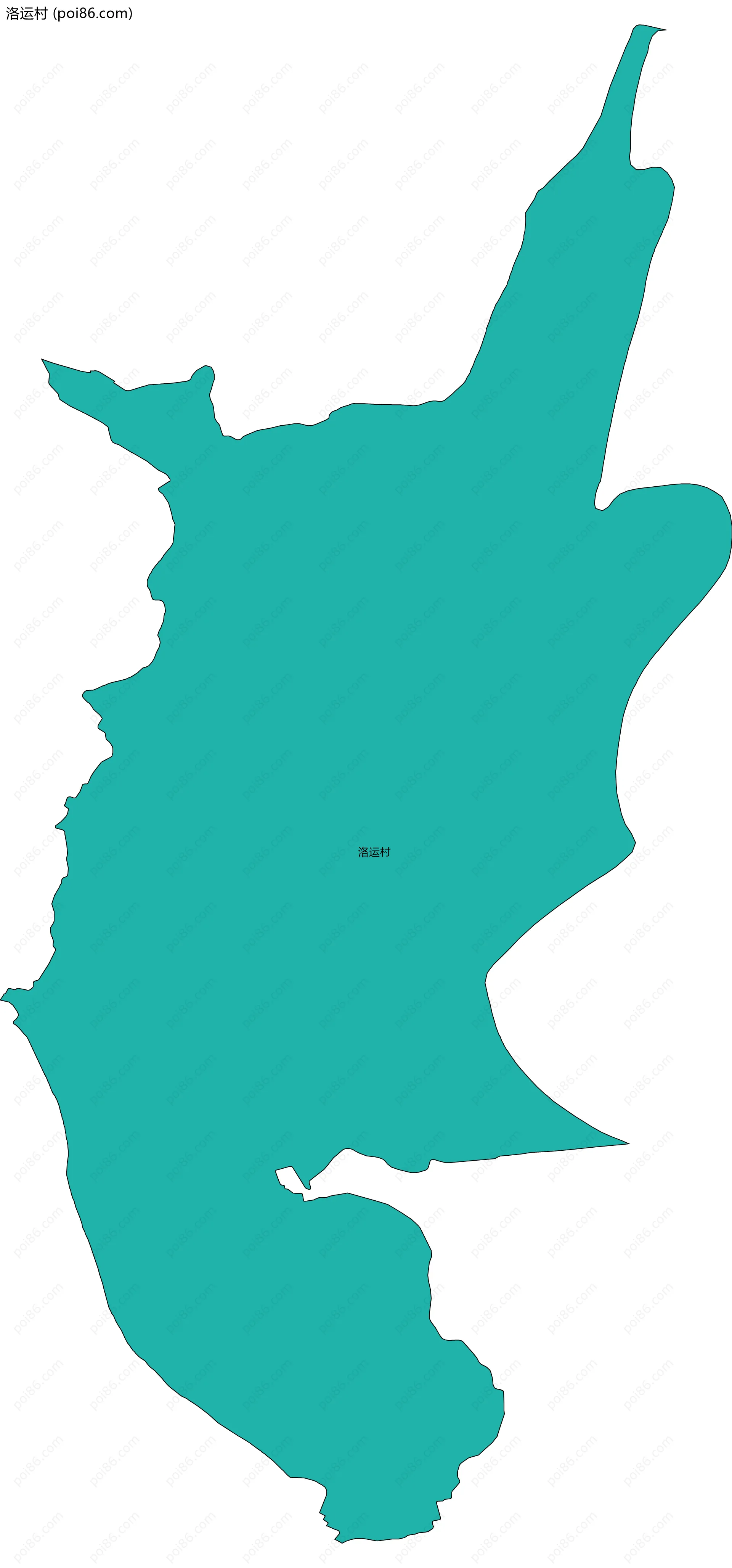 洛运村边界地图