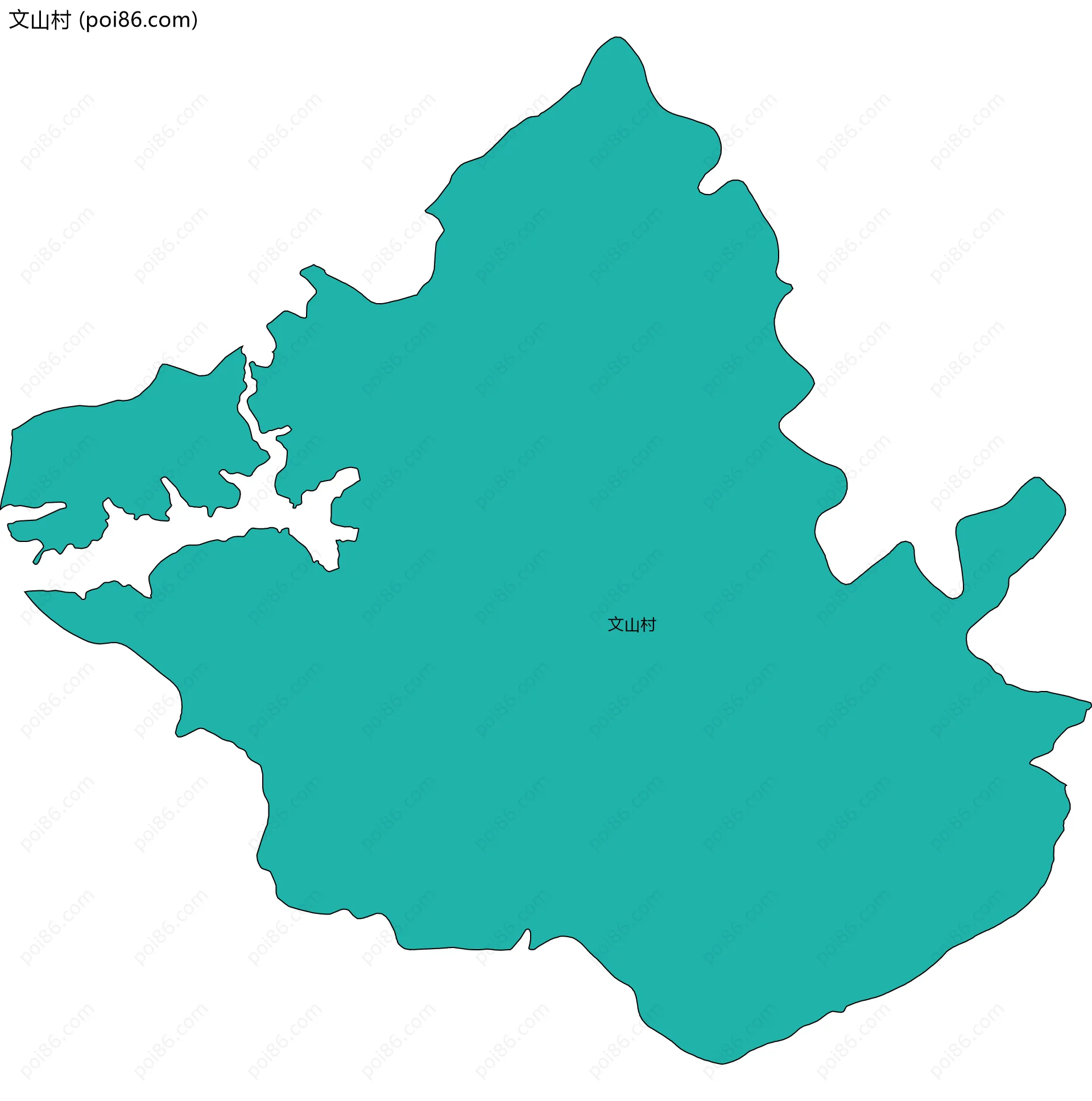 文山村边界地图