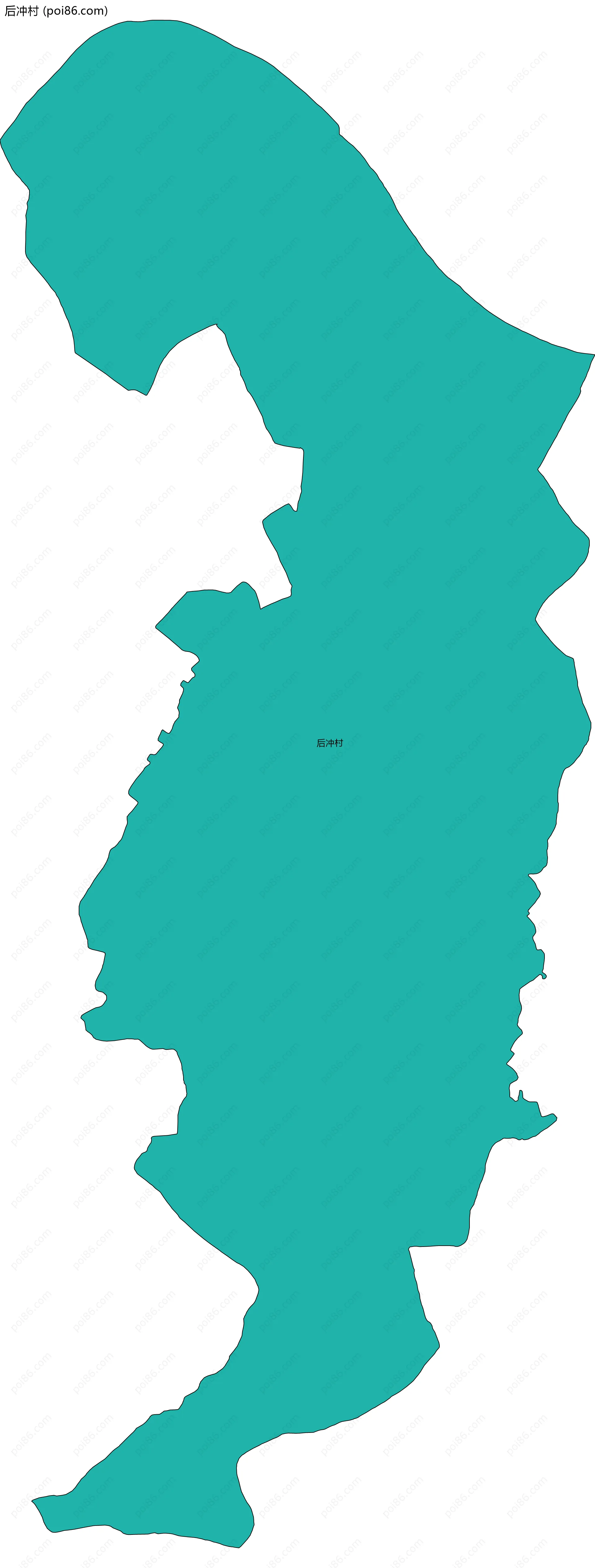 后冲村边界地图