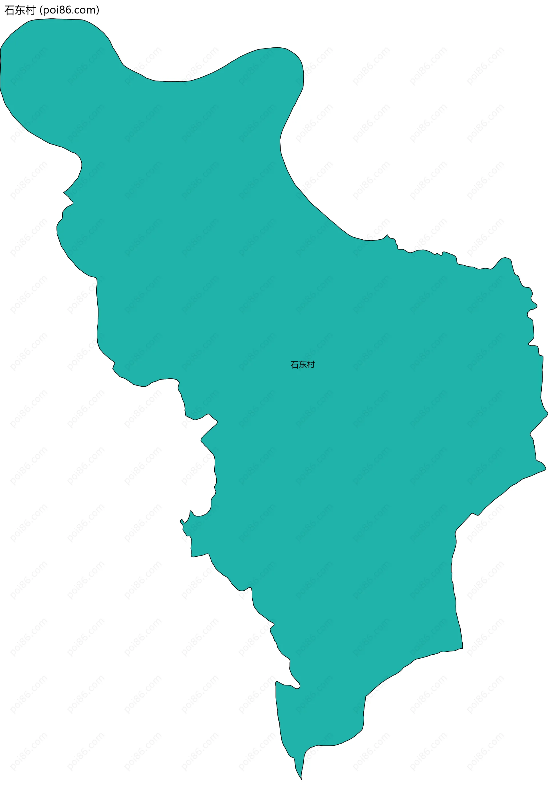 石东村边界地图