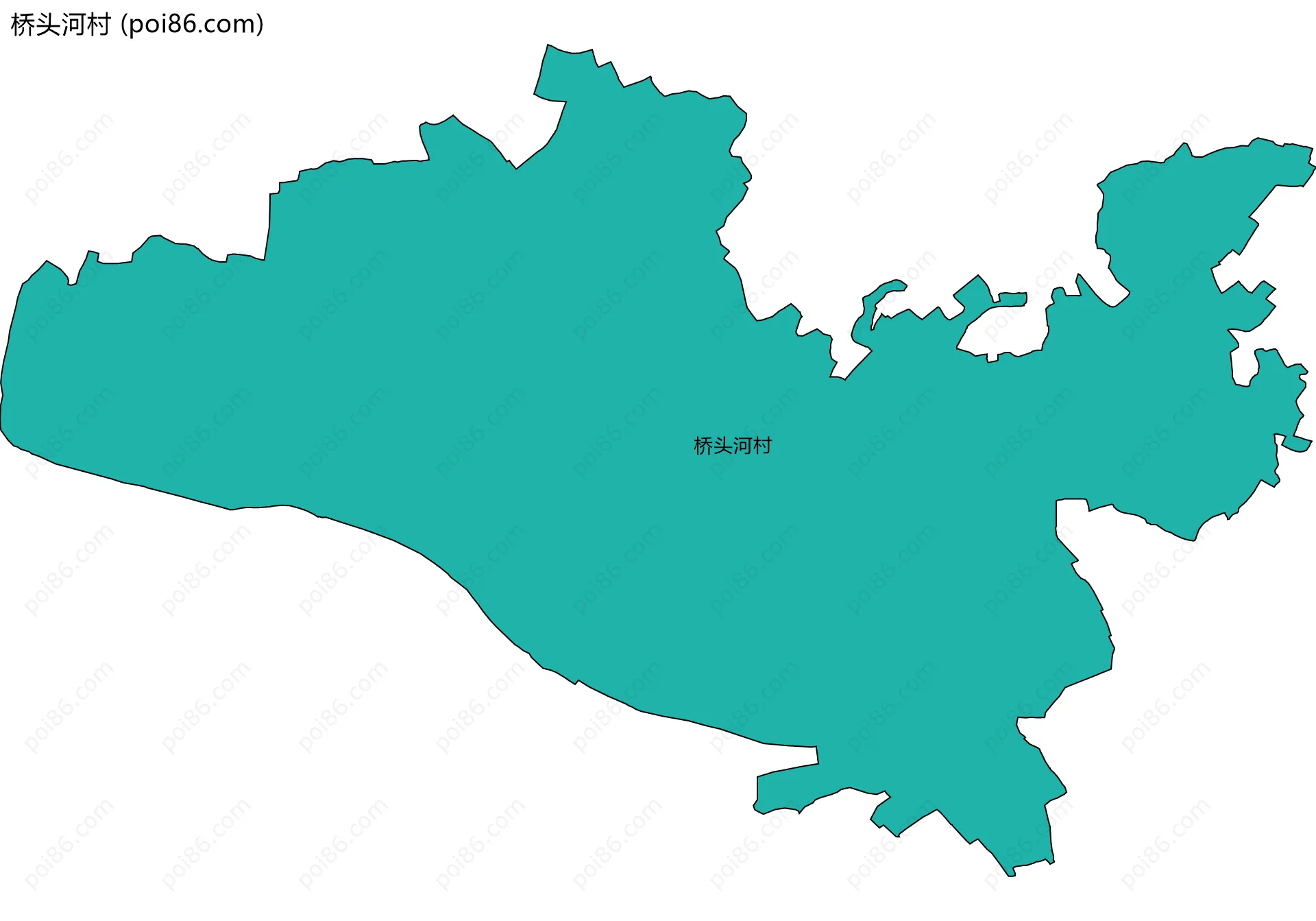 桥头河村边界地图