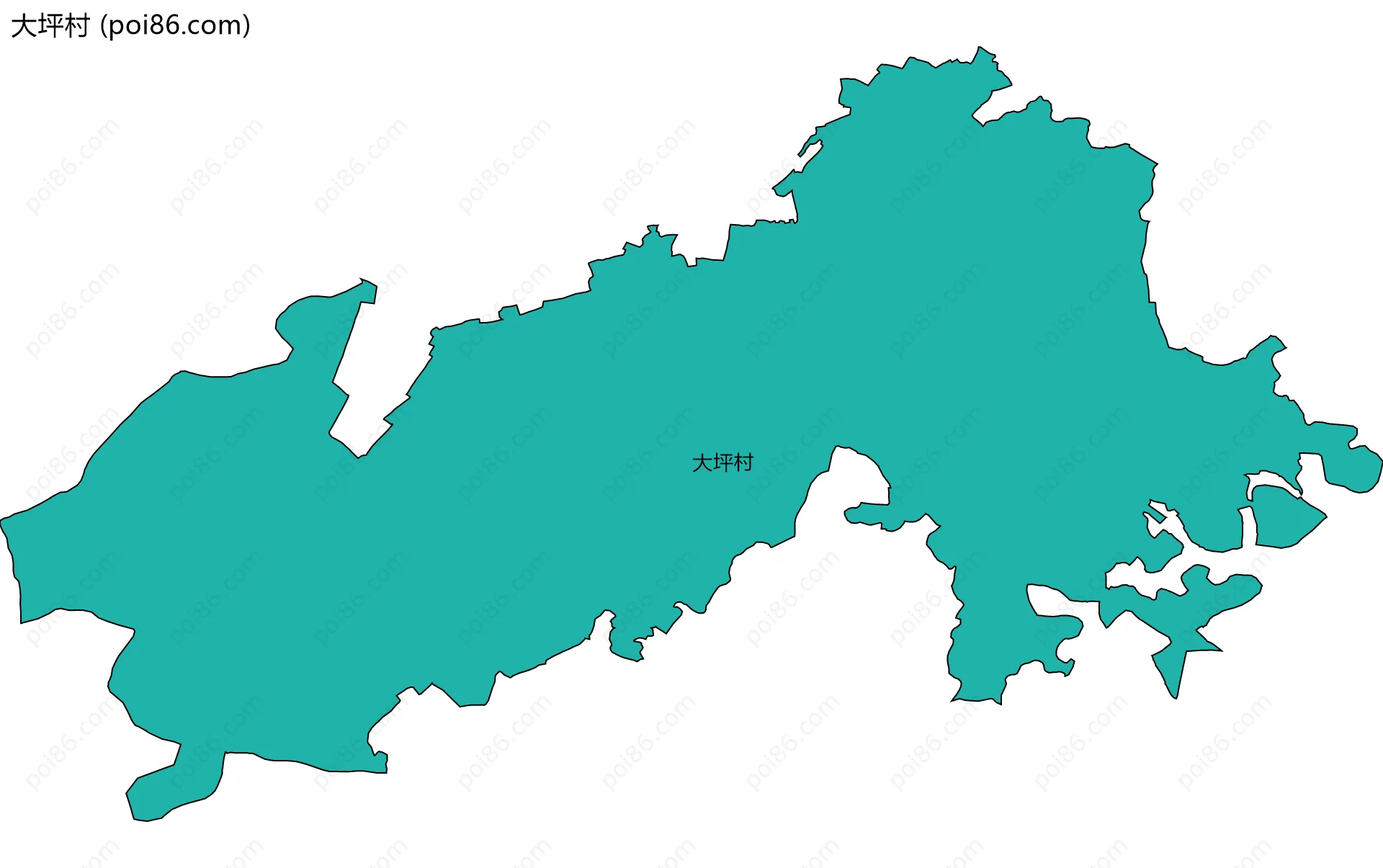 大坪村边界地图