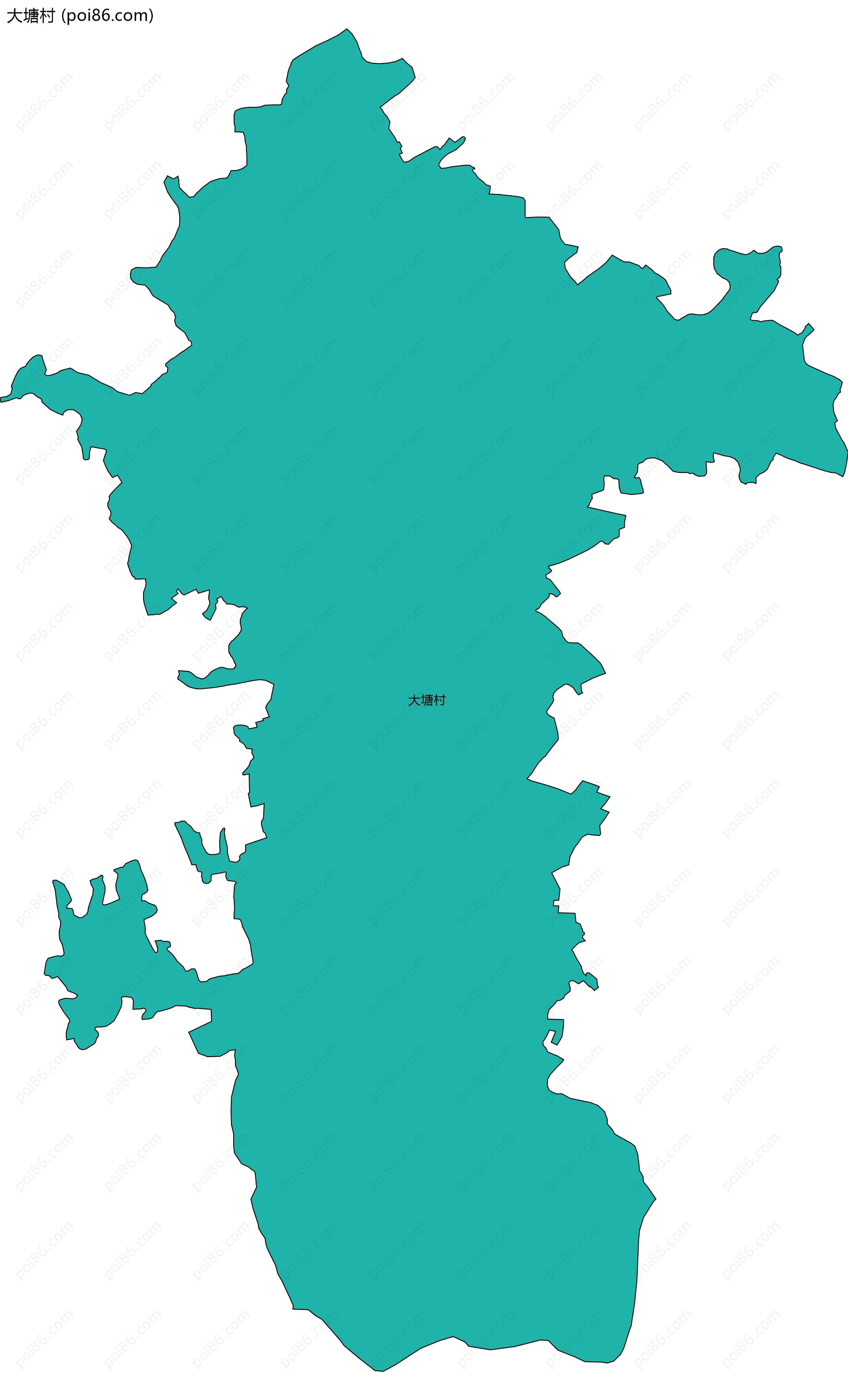大塘村边界地图