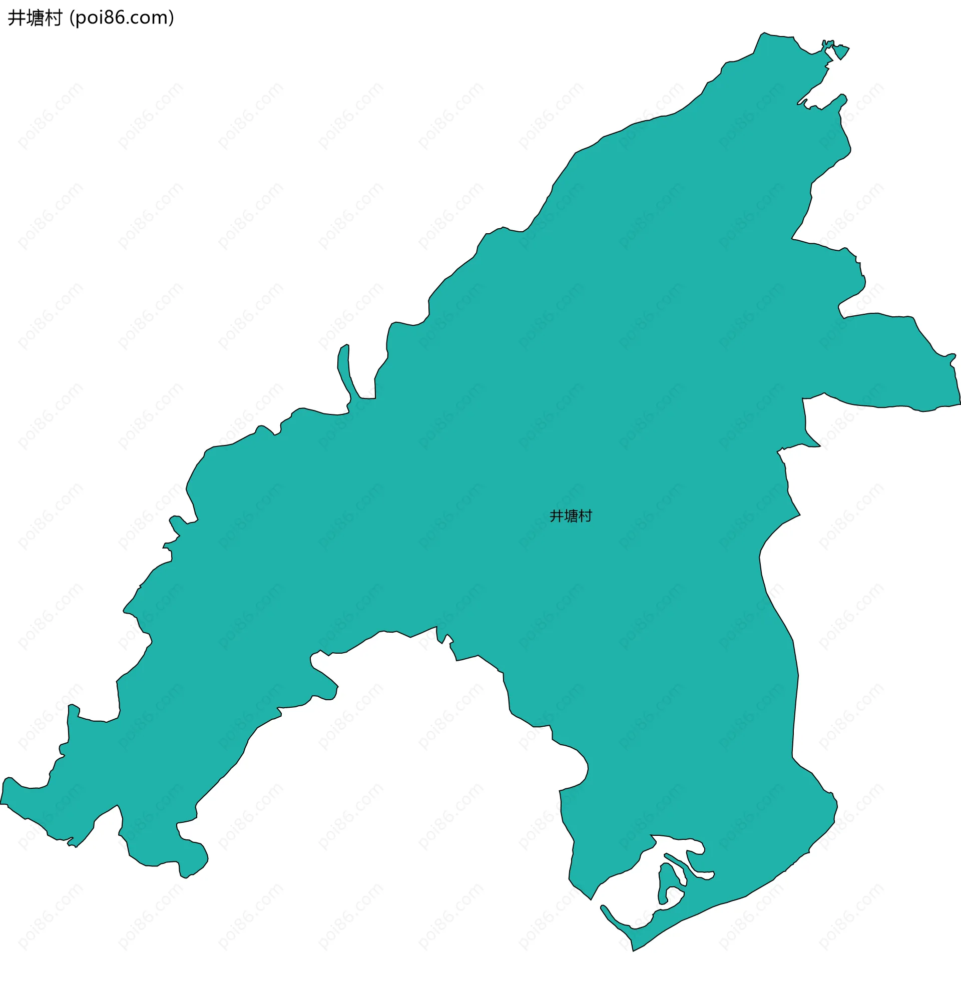 井塘村边界地图