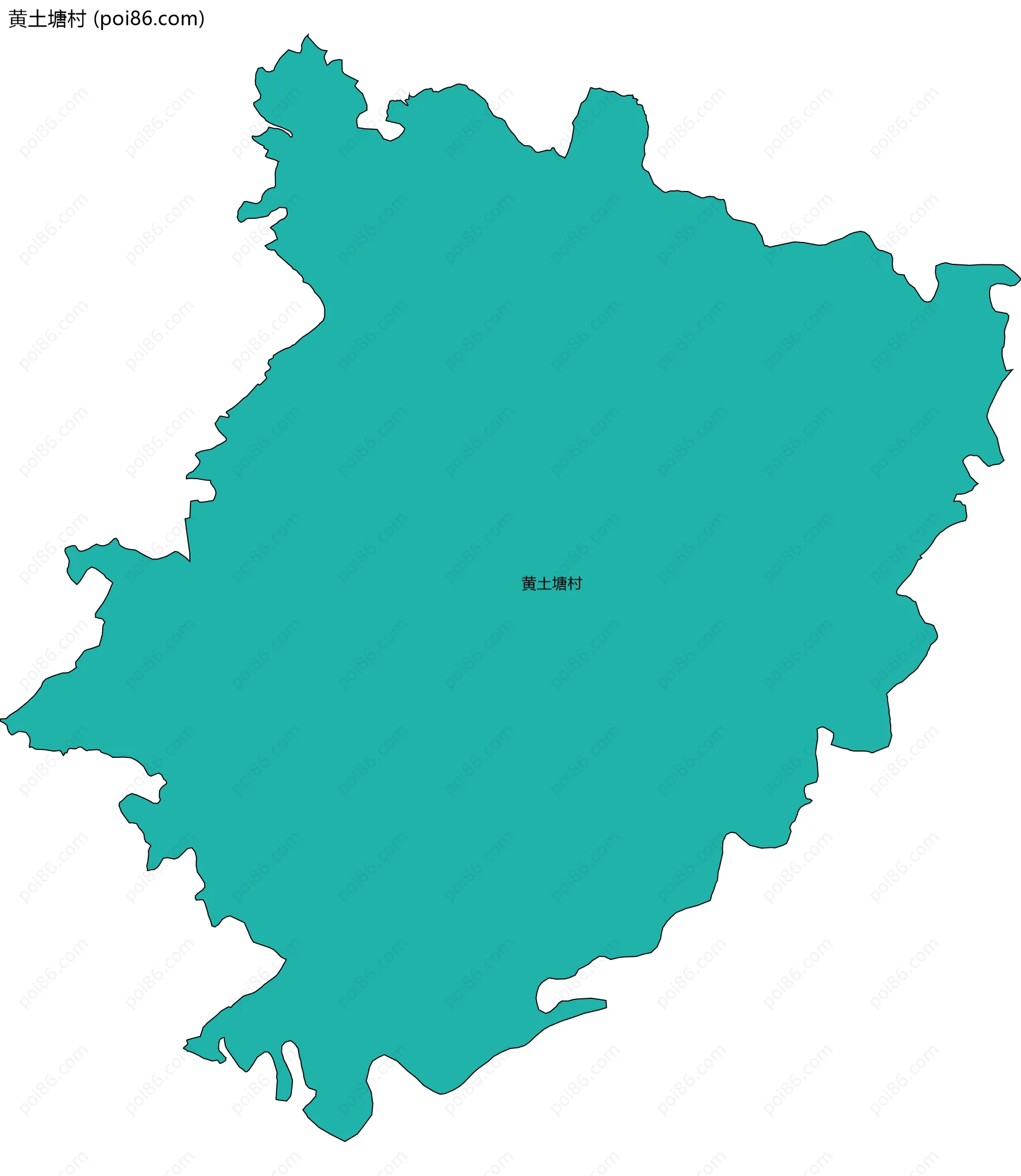 黄土塘村边界地图