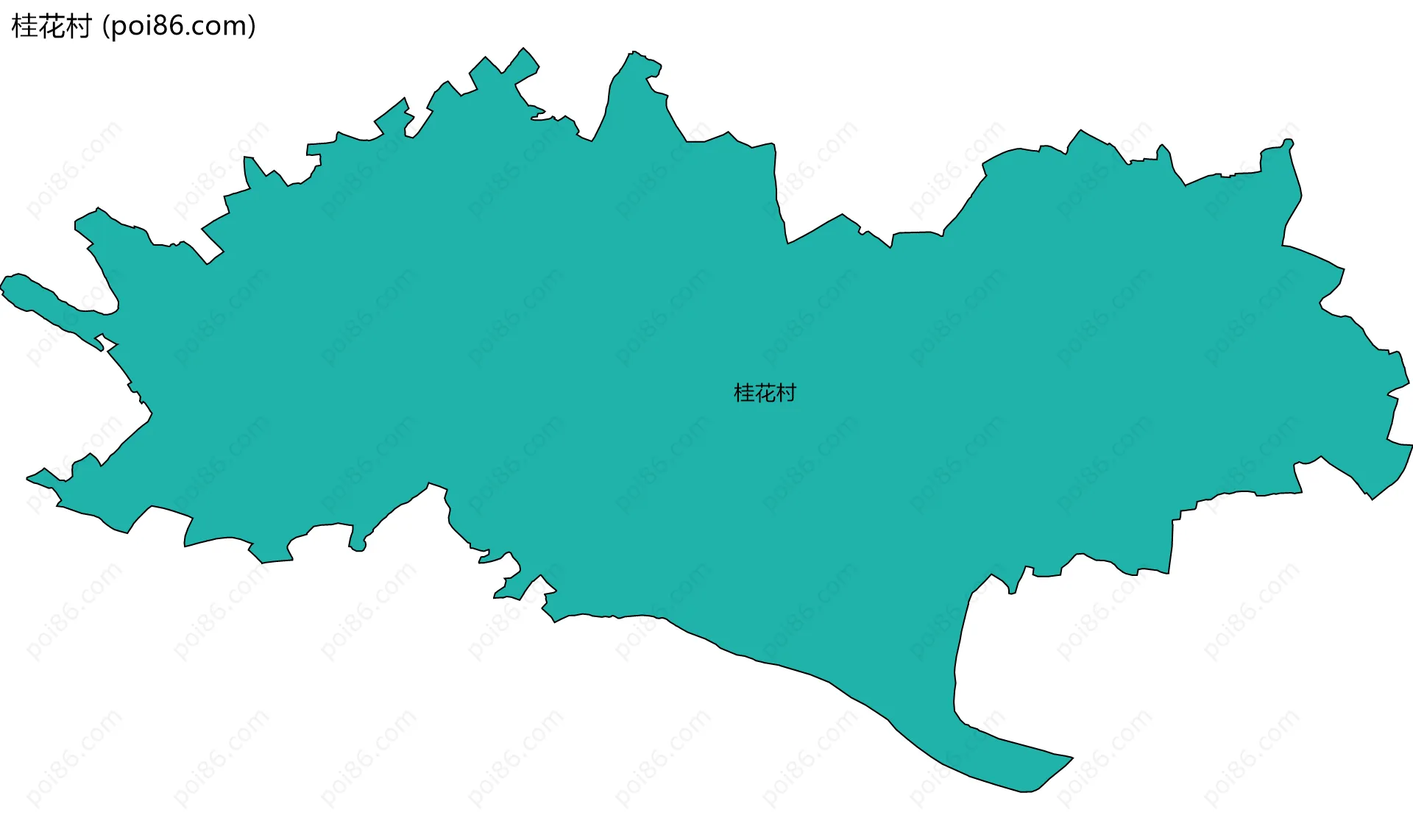 桂花村边界地图