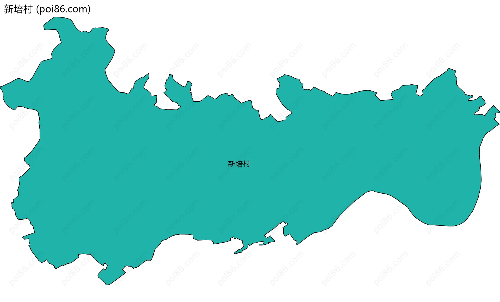 新培村边界地图