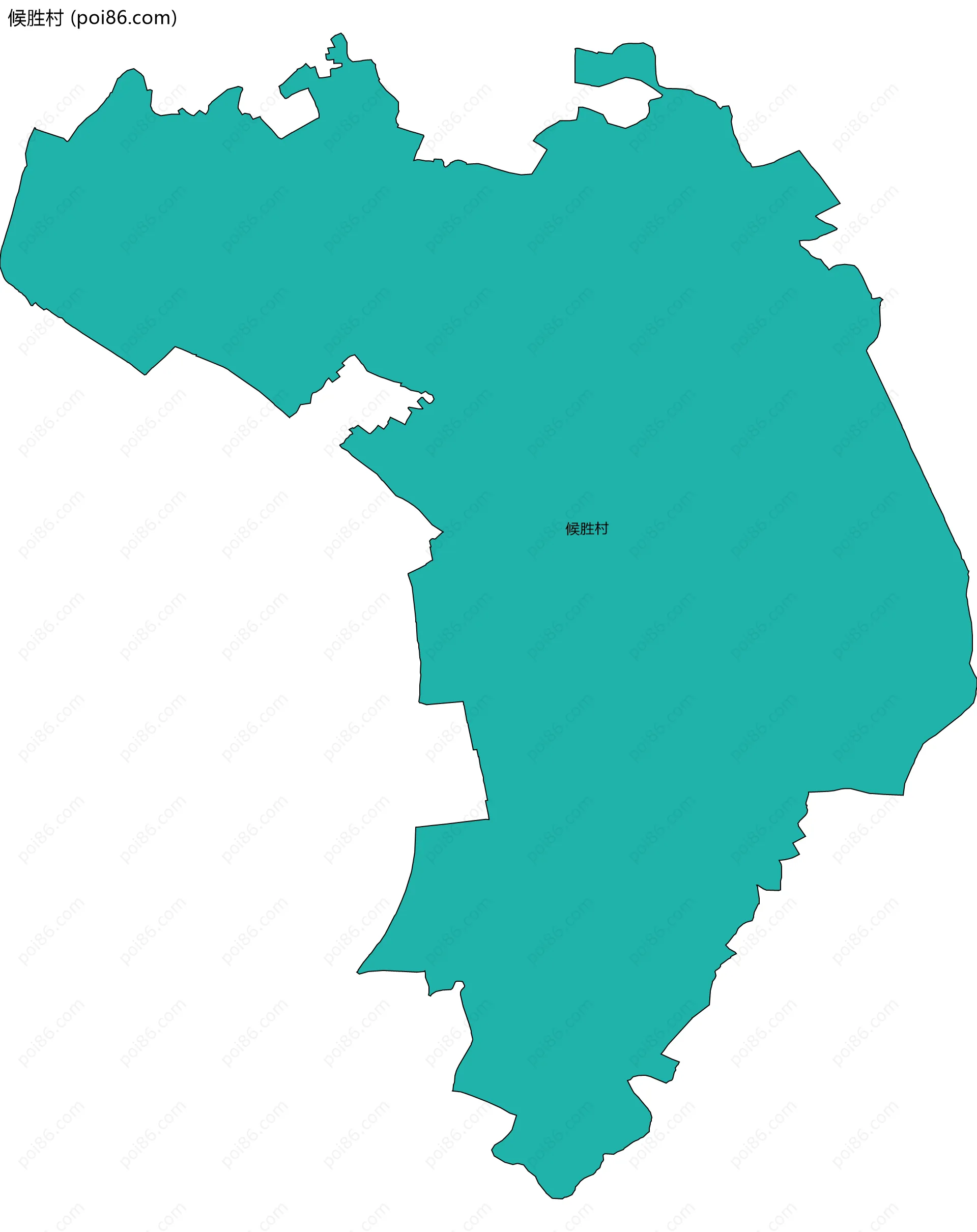 候胜村边界地图