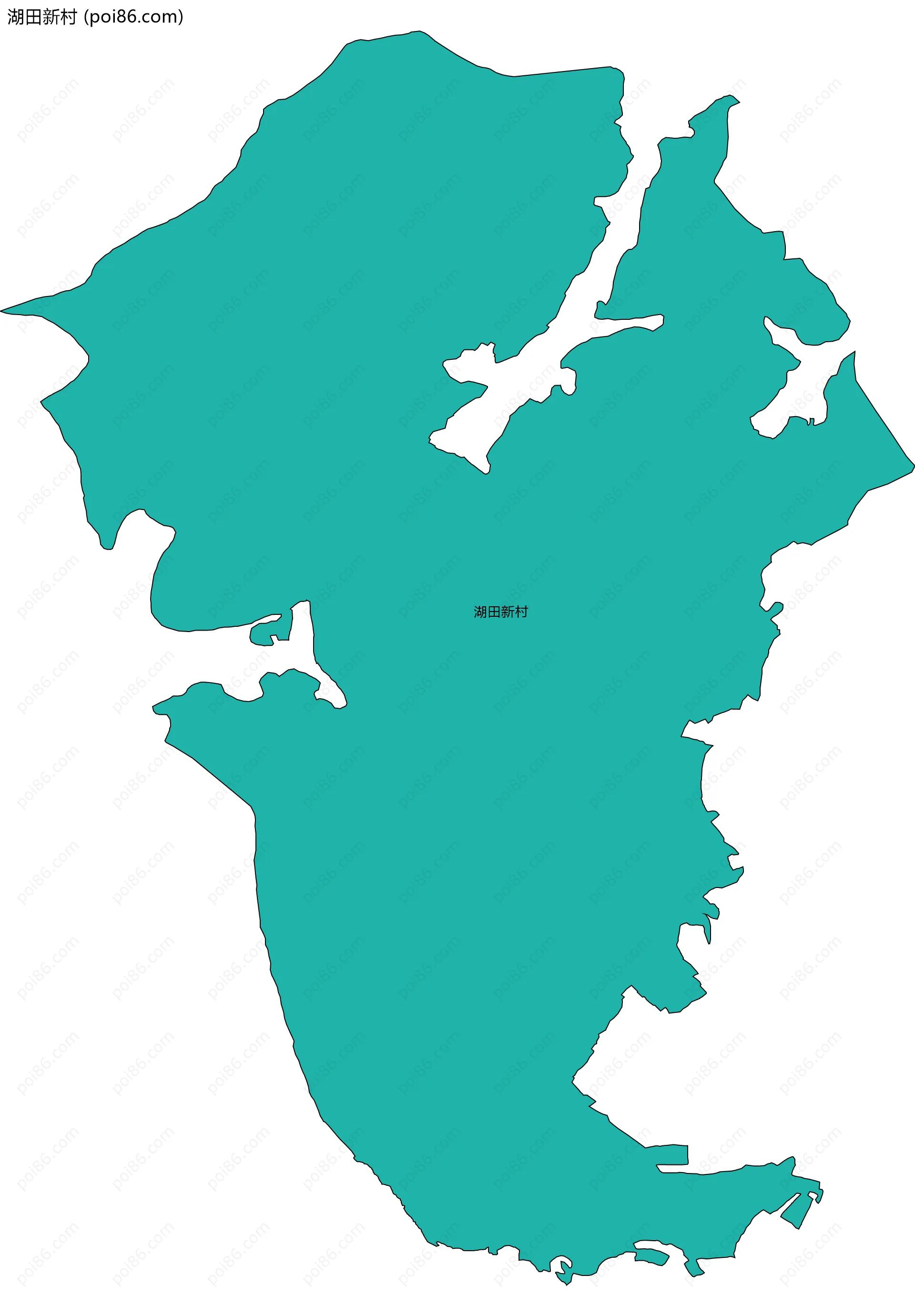 湖田新村边界地图