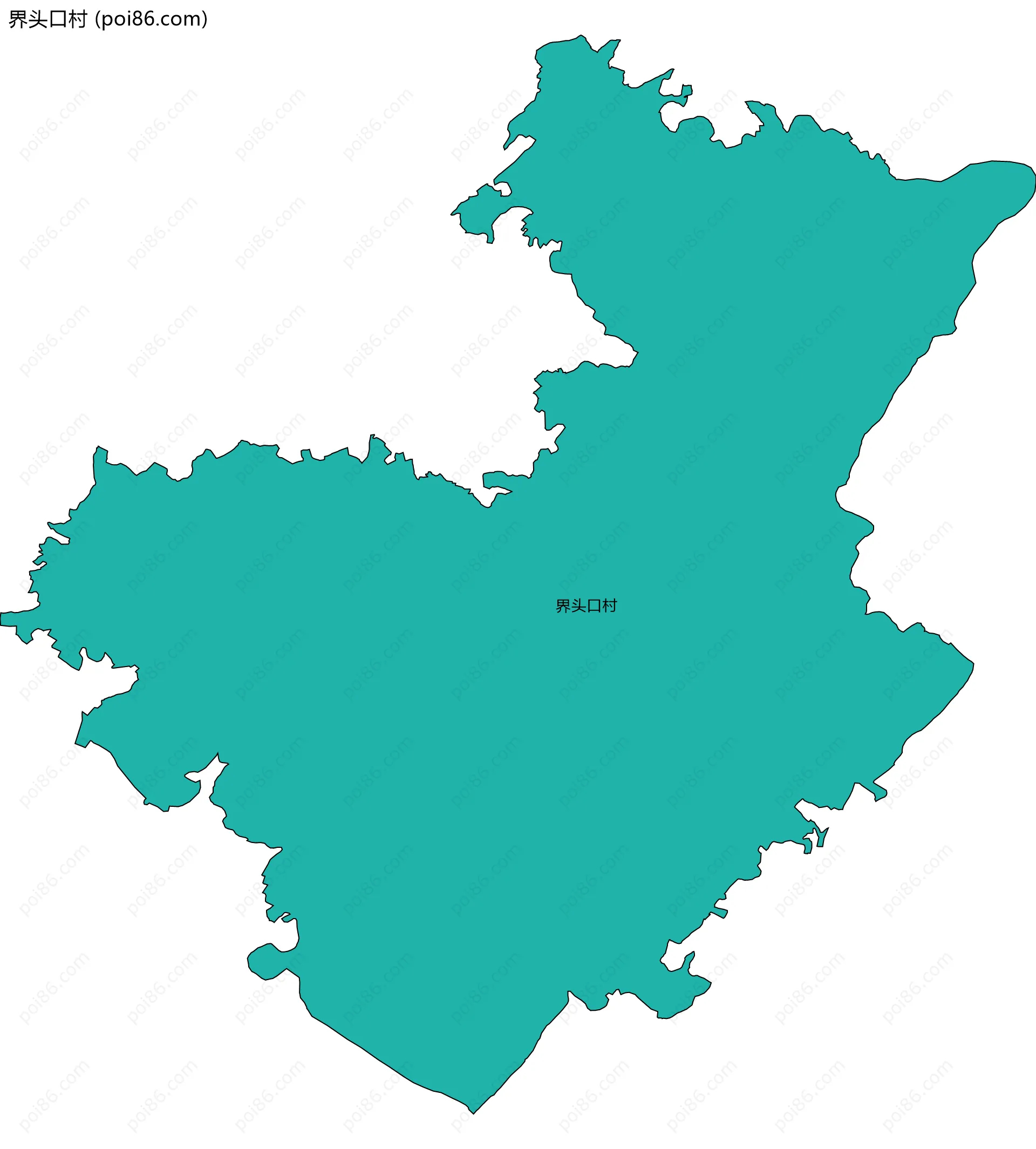 界头口村边界地图
