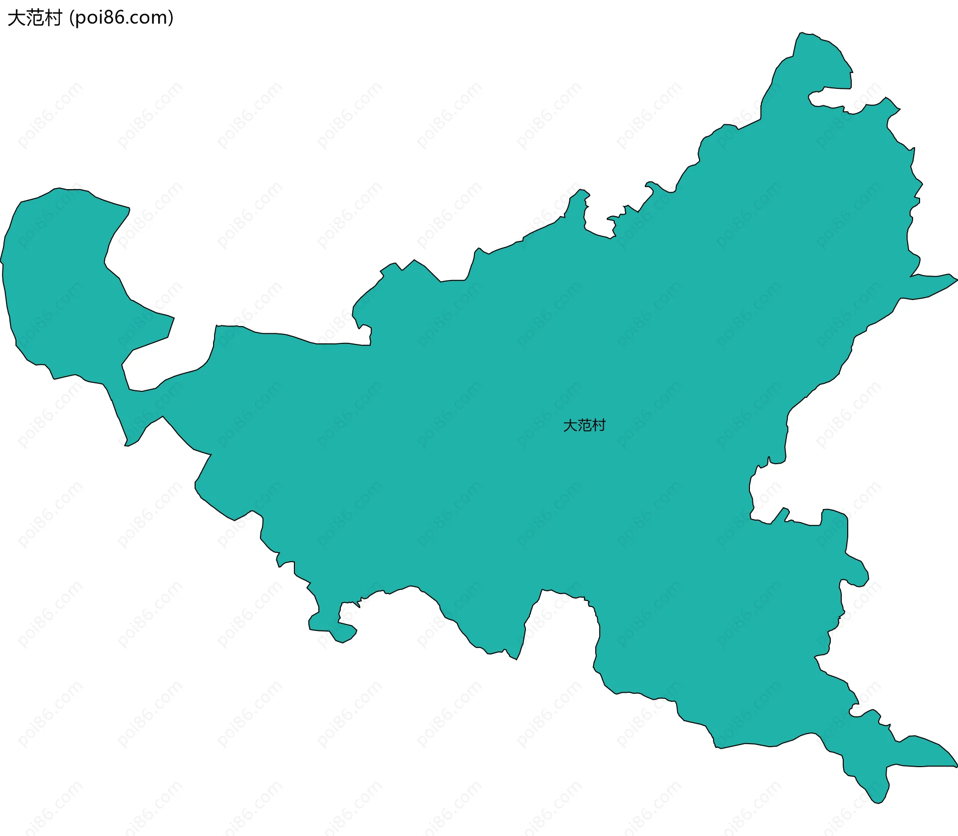 大范村边界地图