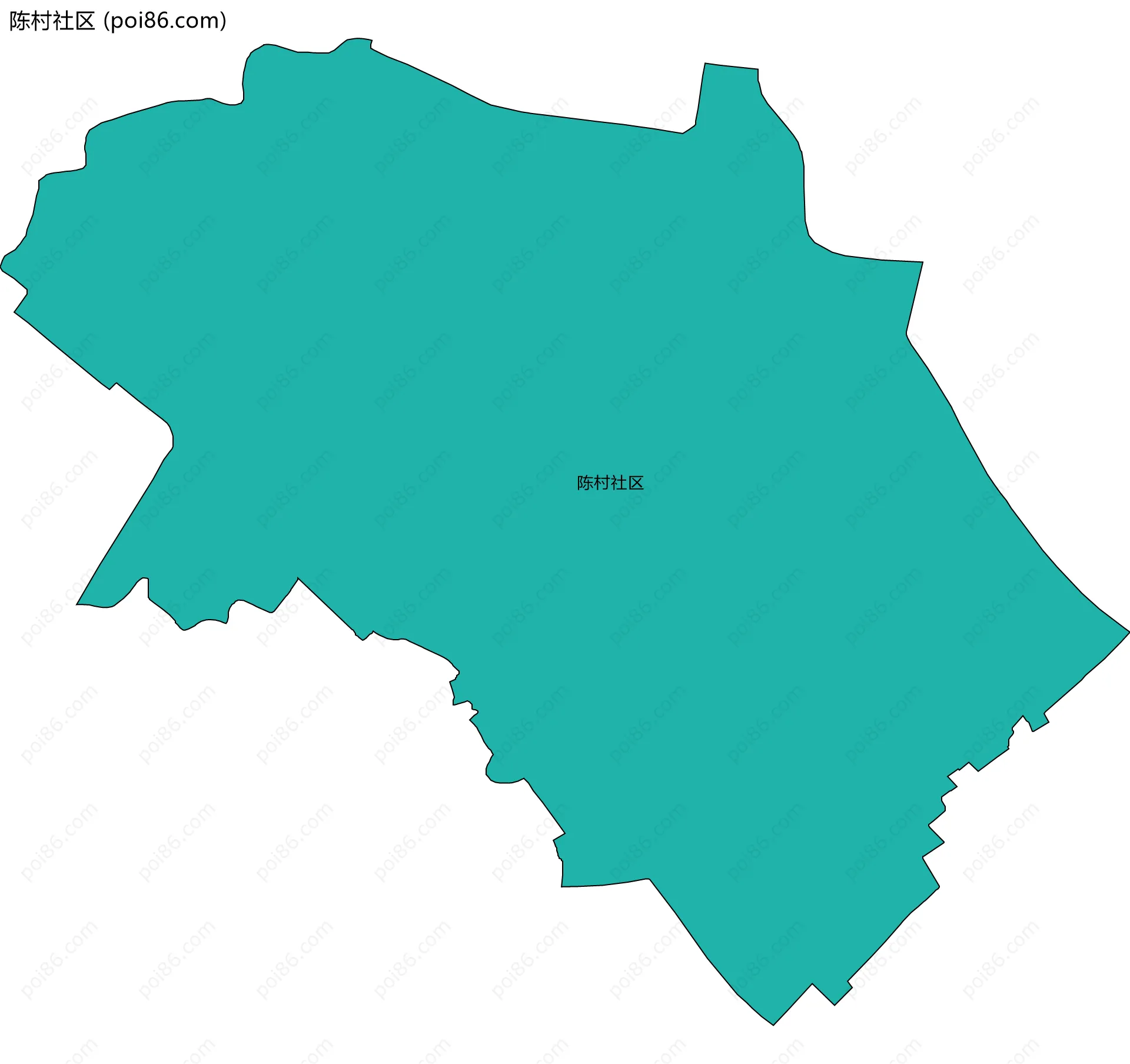 陈村社区边界地图