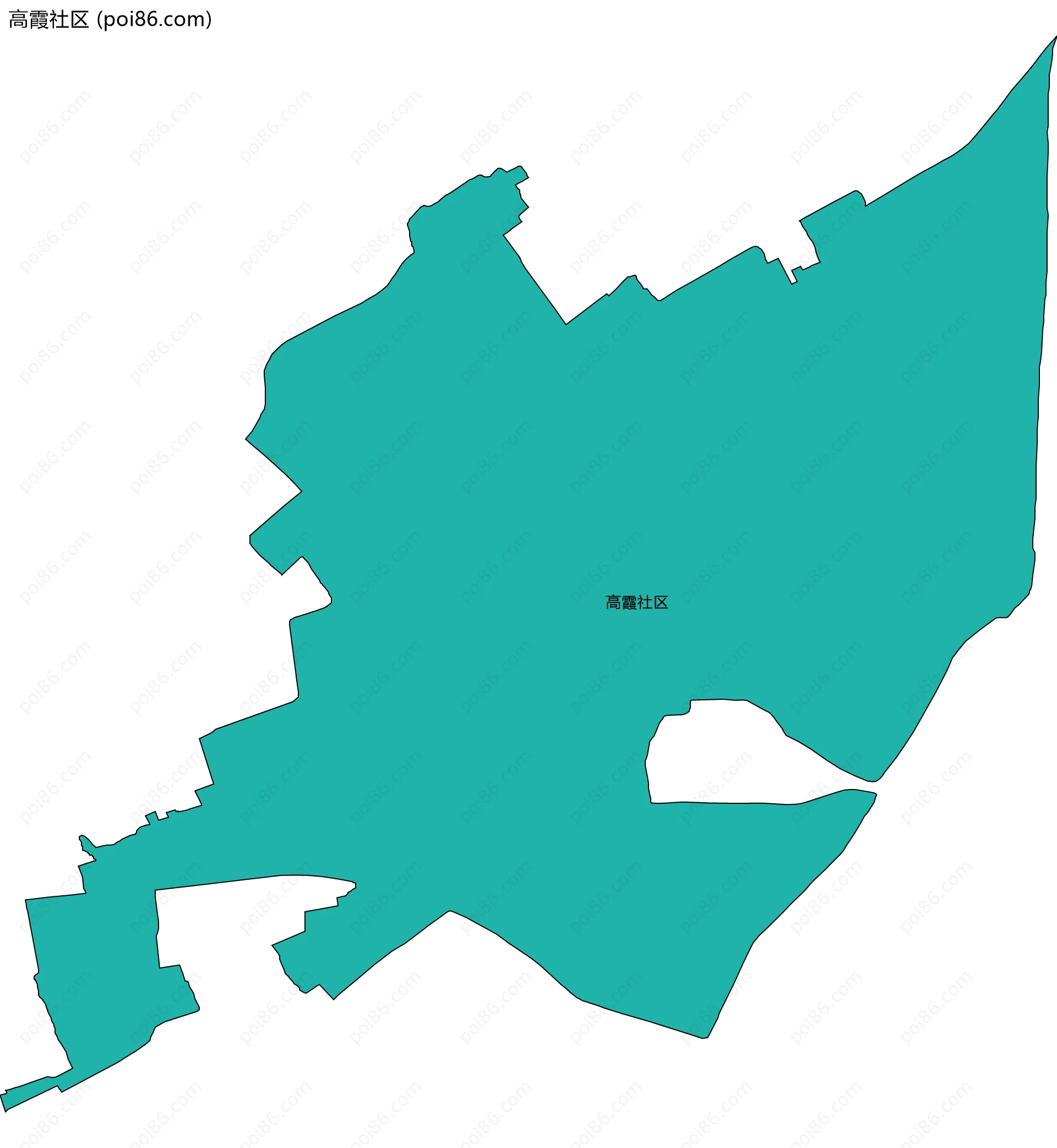 高霞社区边界地图