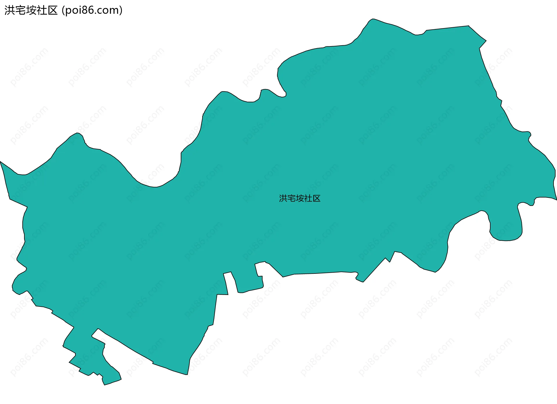 洪宅垵社区边界地图