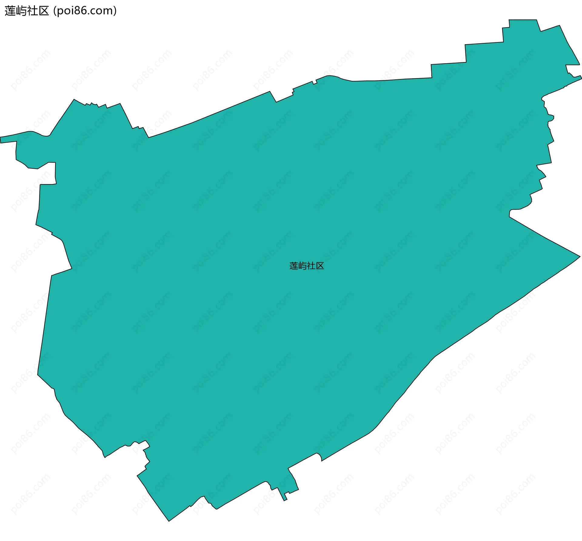 莲屿社区边界地图