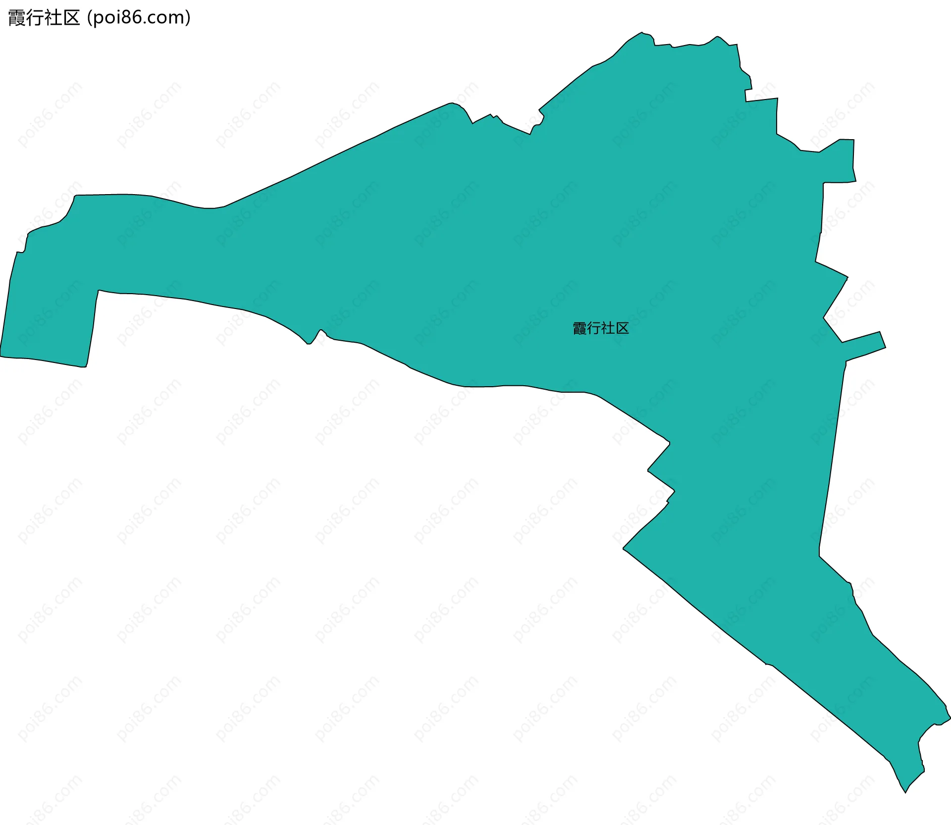 霞行社区边界地图