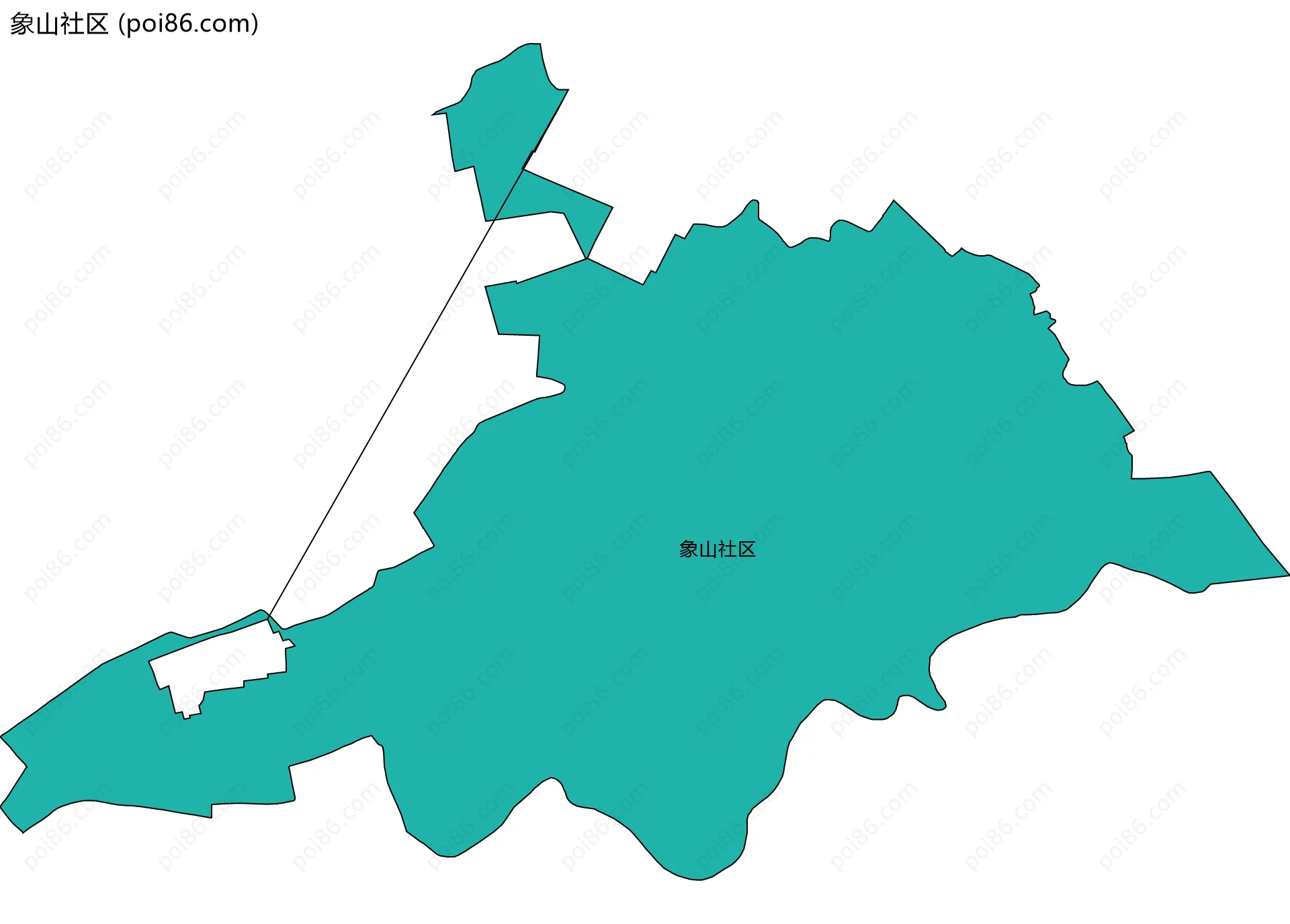 象山社区边界地图