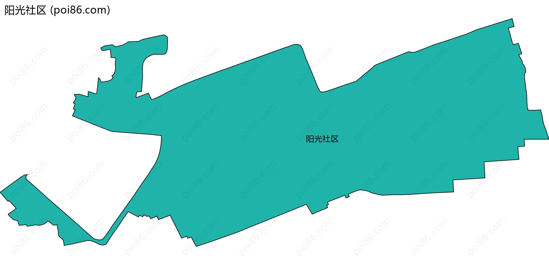 阳光社区边界地图