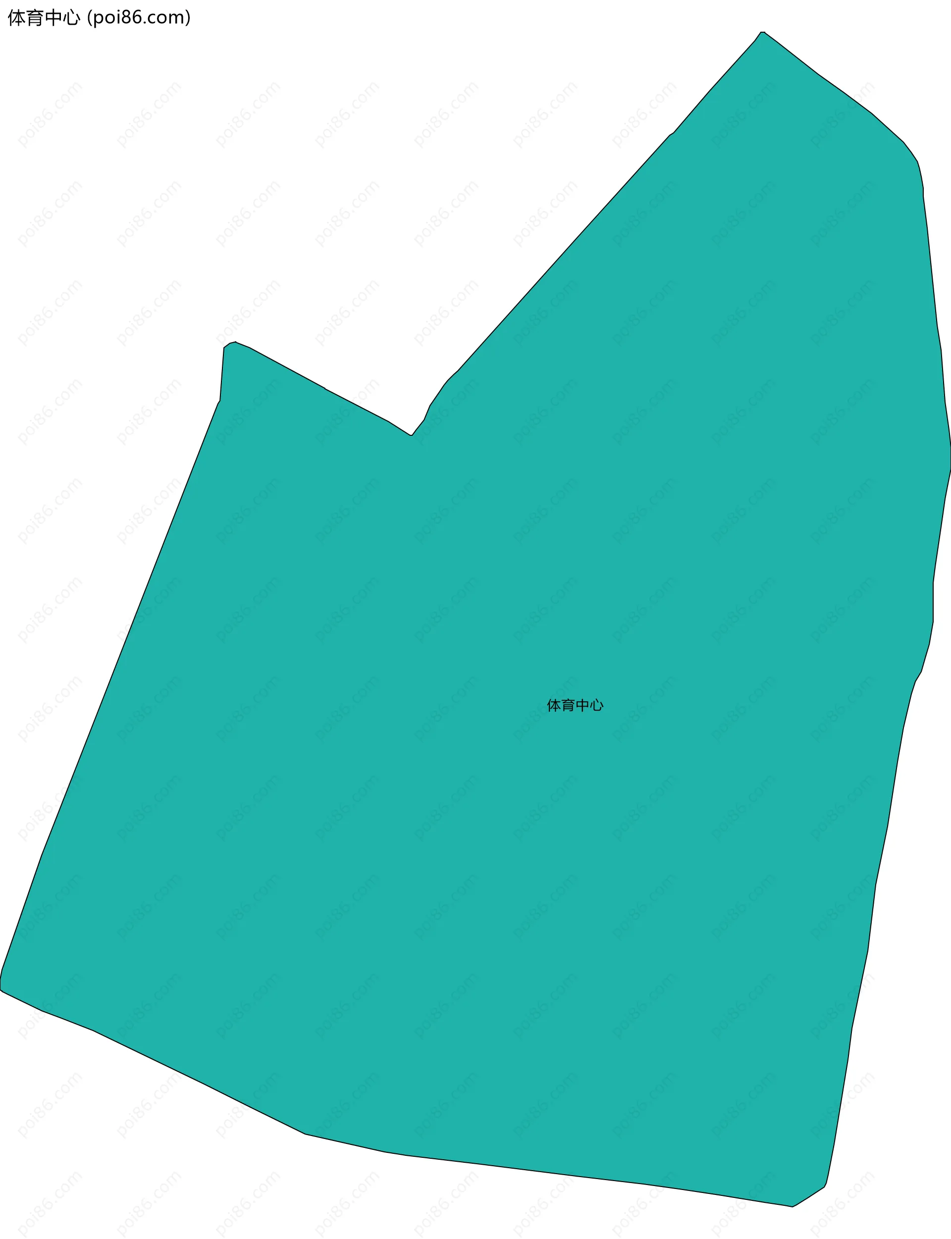 体育中心边界地图