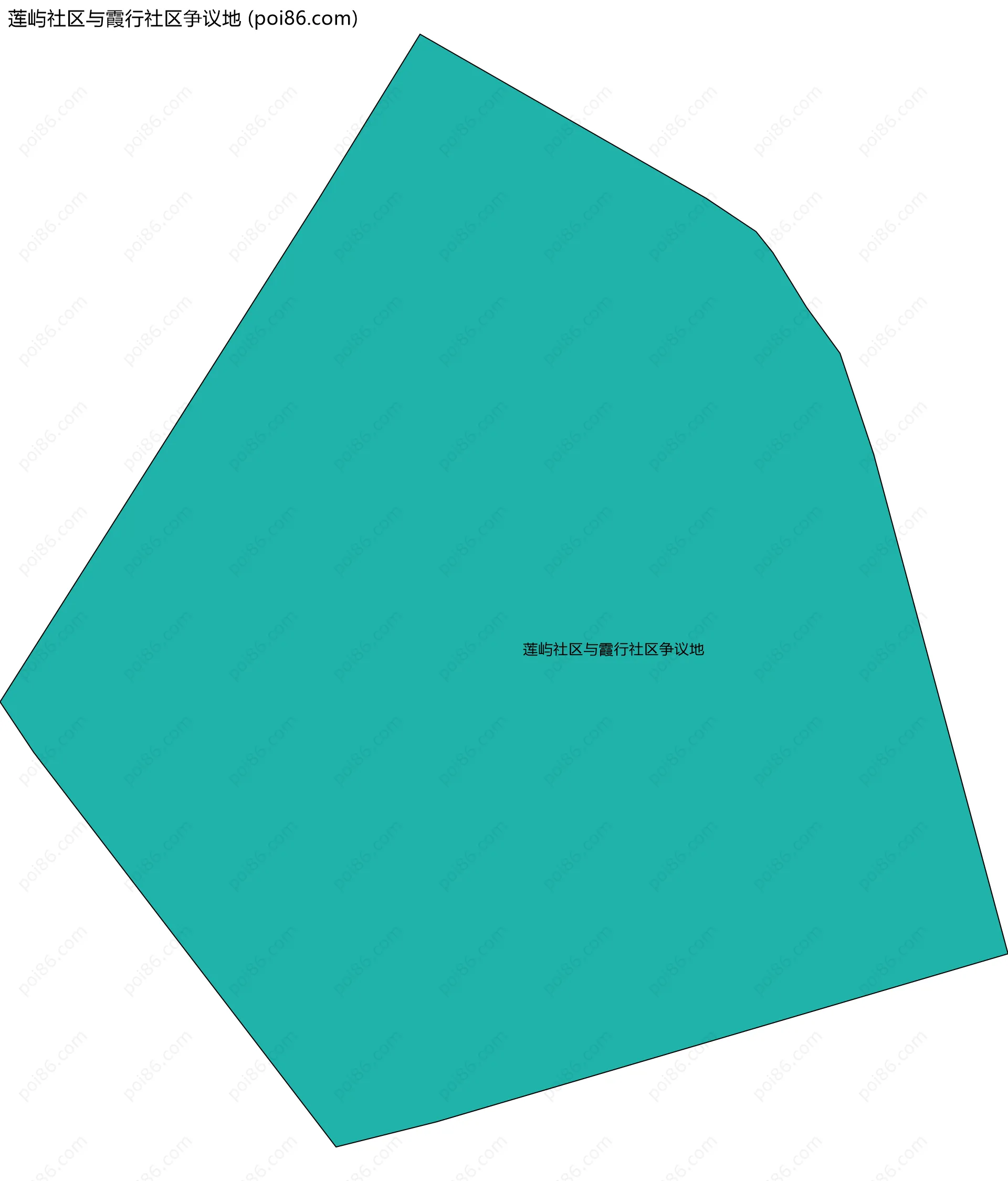 莲屿社区与霞行社区争议地边界地图