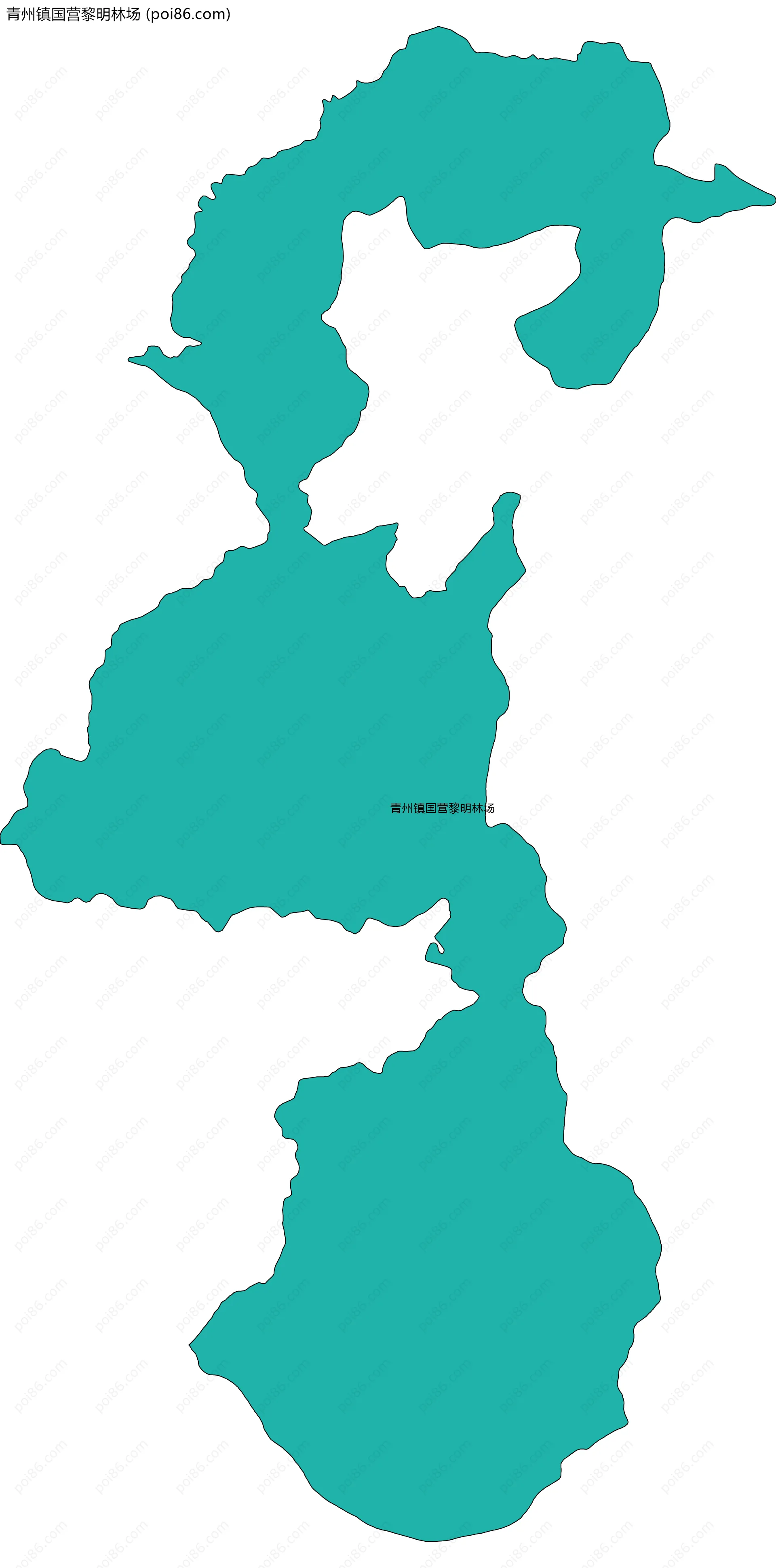 青州镇国营黎明林场边界地图